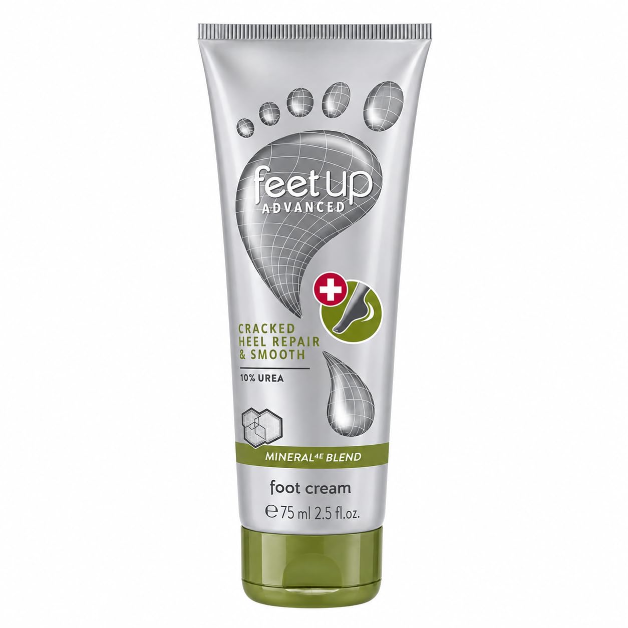 Cosmetra Feet Up Advanced Cracked Heel Repair Foot Cream | 10% Urea & Mineral Blend | Deep Moisturizing Foot Care | Soft & Smoot