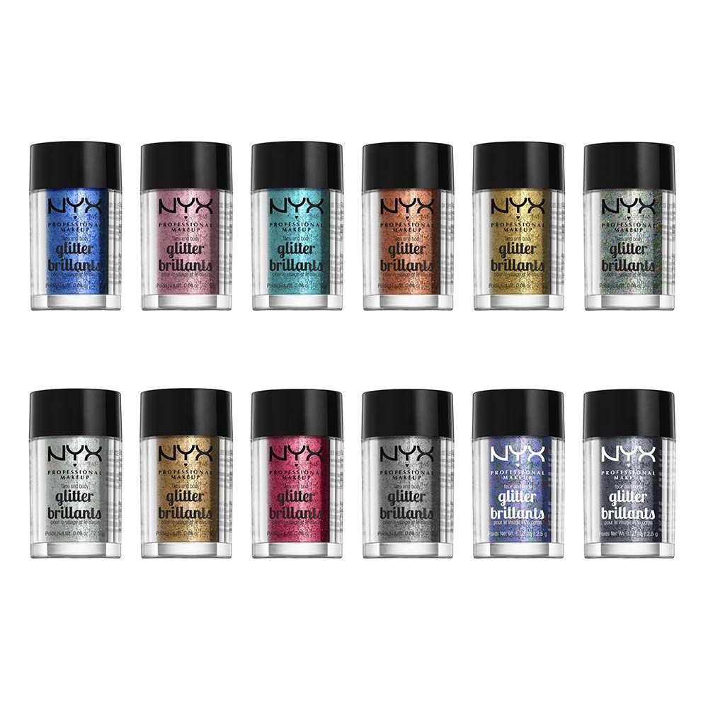 NYX PROFESSIONAL MAKEUP Face & Body Glitter, Red
