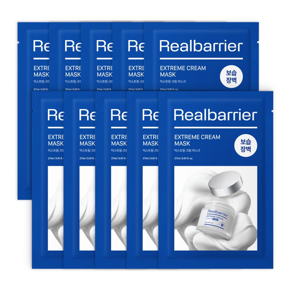 Real Barrier Extreme Cream Face Mask x 10ea | Skin Barrier Repair | Face Mask Skin Care | Moisturizing Relief Skin Care Solution