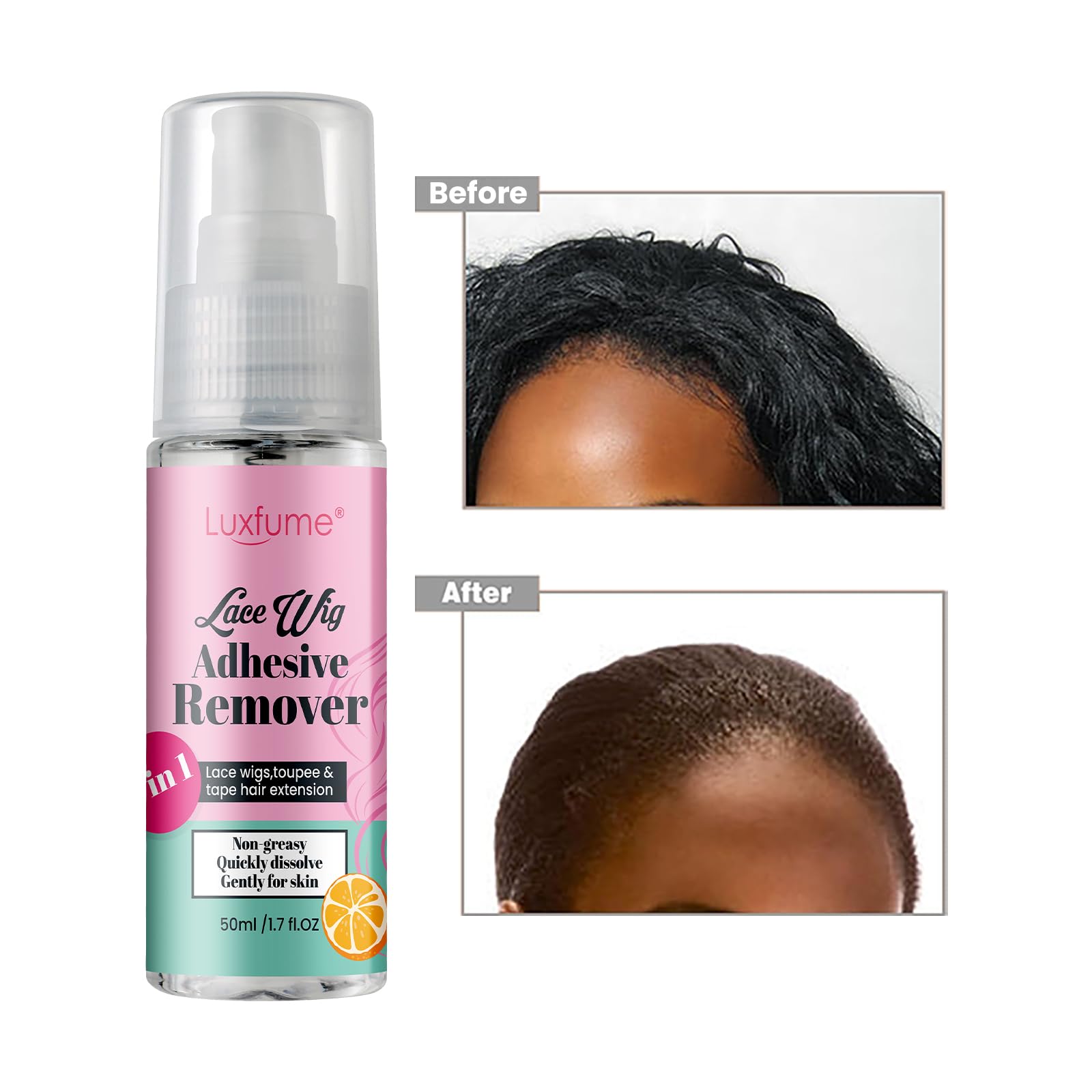 Tape In Extension Remover Hair Glue Remover,Lace Remover Spray For Wigs,Gently Removes Glue And Adhesive - No Greasy, Easy To Cl
