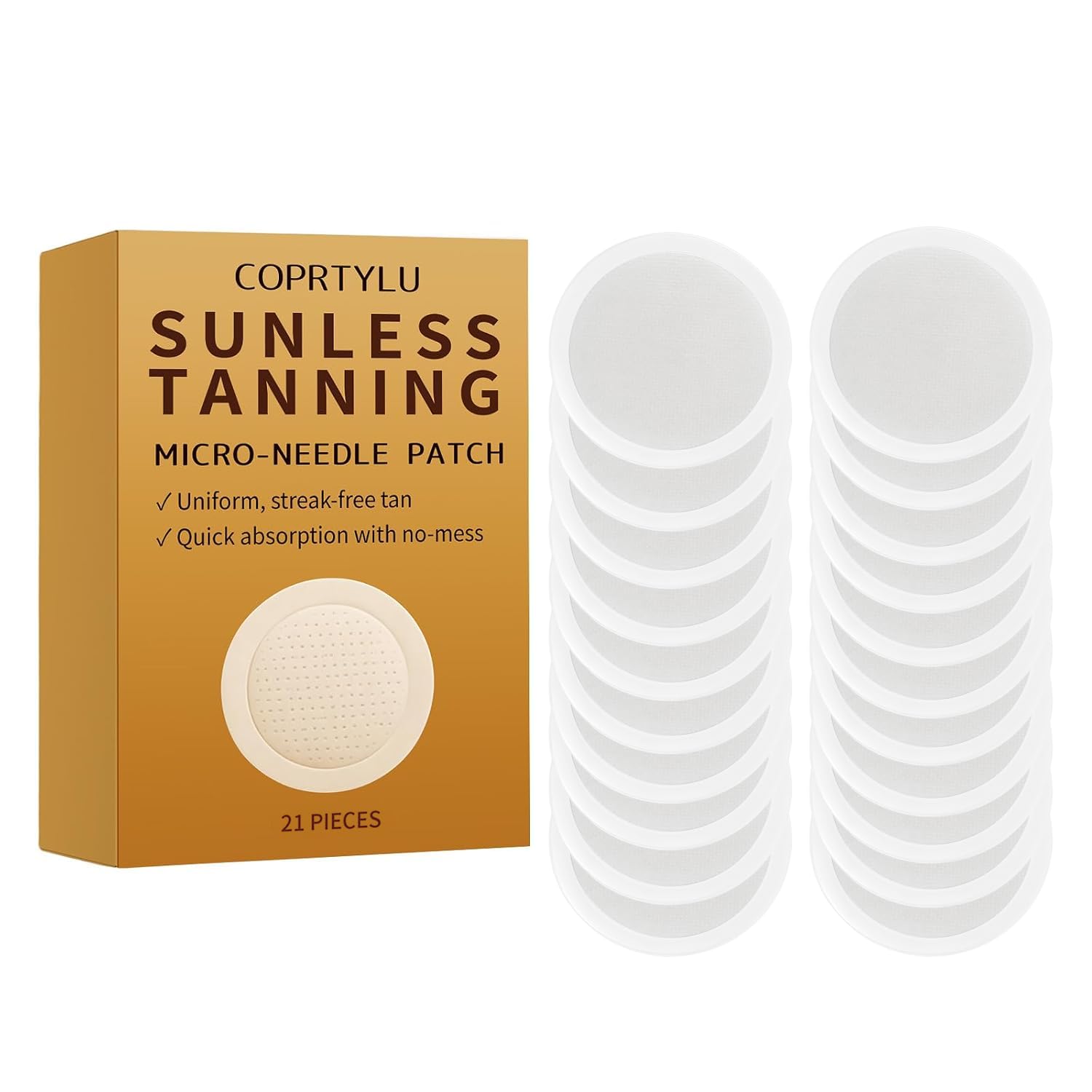 Glow Tanning Patches for Face & Body, SelfTanning Microdarts Patch for Natural Bronzed Skin,SelfTanning Patches for Women & Me