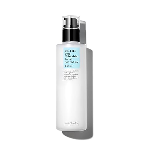 COSRX Oil Free Lotion with Birch Sap, Daily Acne Facial Moisturizer, 3.38 fl.oz / 100ml, Hydrating moisturizer for all skin type