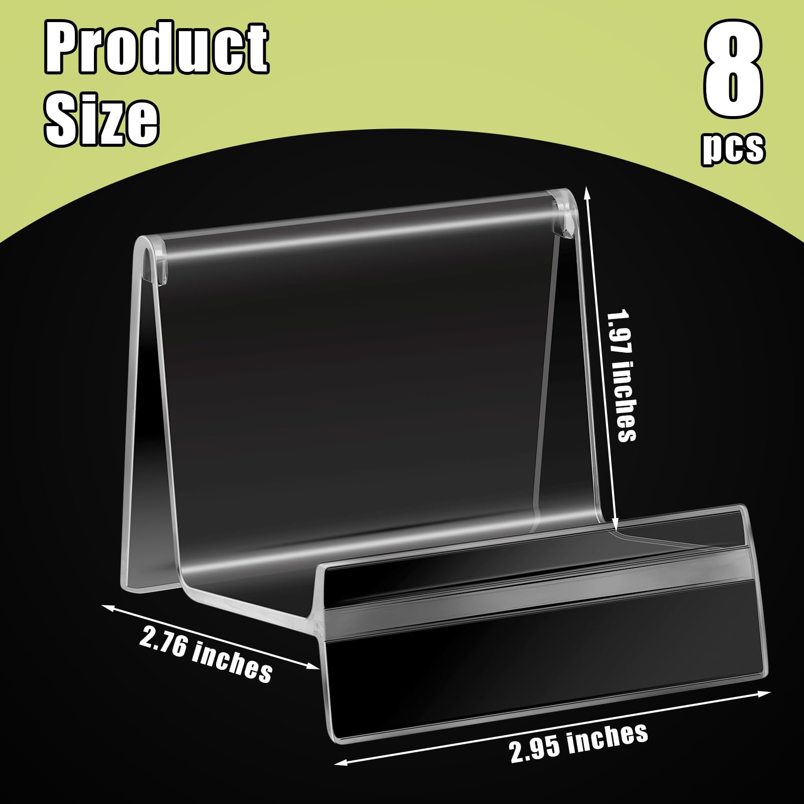 Weysat Purse Display Stand Clear Acrylic Handbag Stand Jewelry Wallet Displays Holder Organizer Acrylic Purse Rack for Closet (8