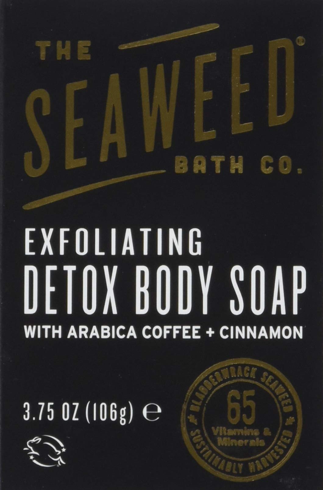 The Seaweed Bath Co. Exfoliating Detox Body Soap, with Arabica Coffee & Cinnamon, 3.75 Oz (Pack of 3)