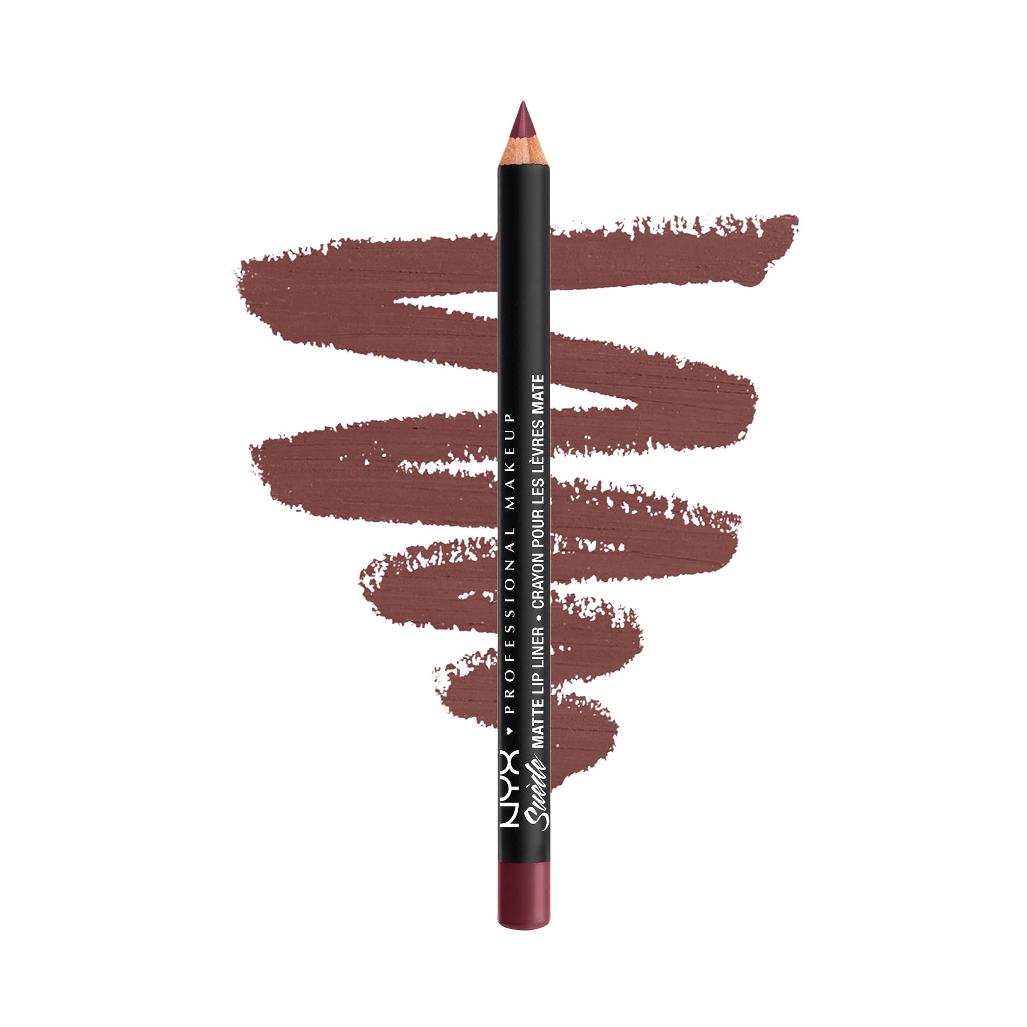 NYX PROFESSIONAL MAKEUP Suede Matte Lip Liner, Vegan Formula - Copenhagen (Matte Rich Plum)
