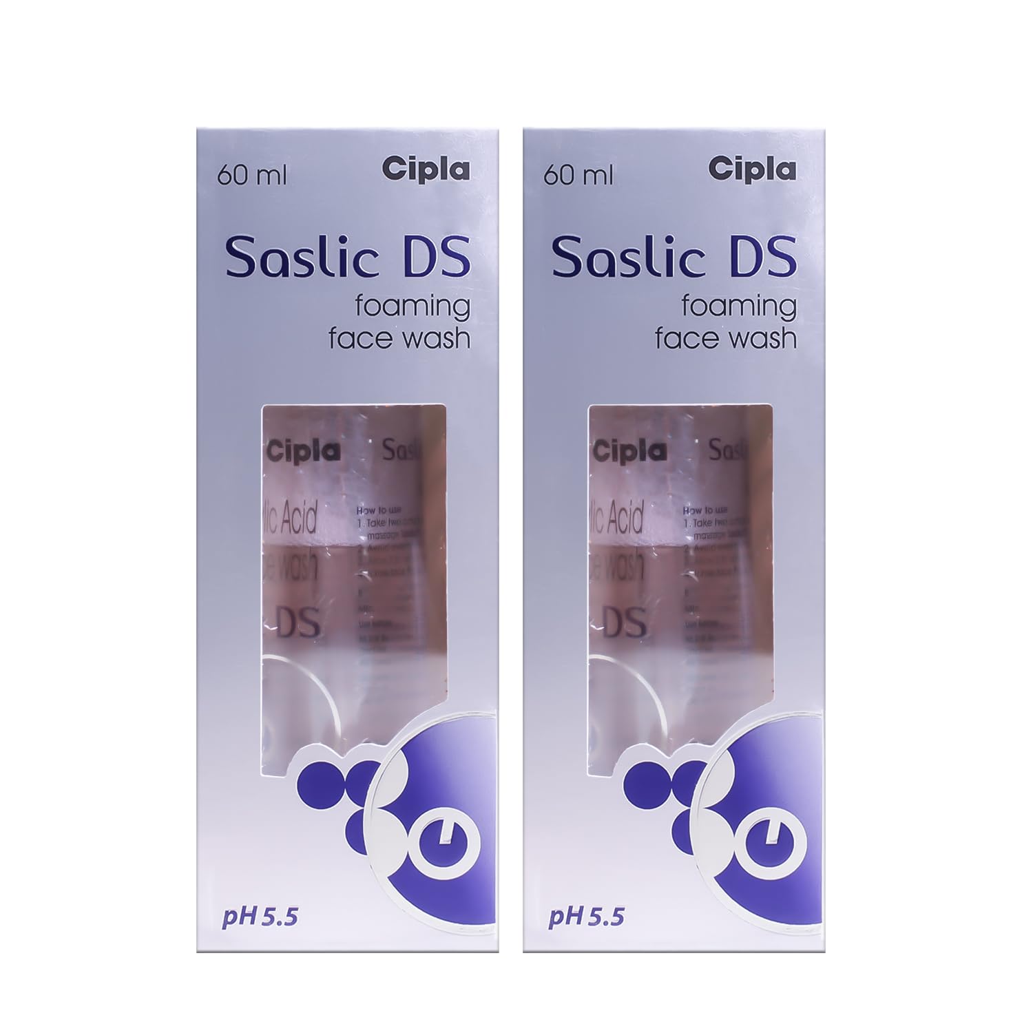Cipla Saslic Ds Foaming Face Wash (2 Pack)