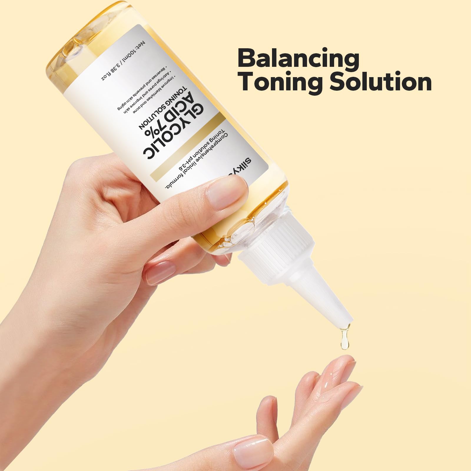 Silkyshark Glycolic Acid 7% Toner (100Ml), Gentle Exfoliating Toner, Glycolic Acid 7% Toning Solution For Diminished Dullness, W