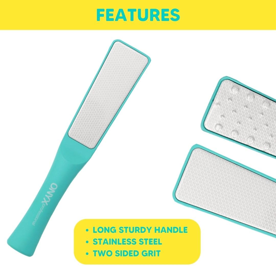 Onyx Professional 2 Faced Foot File & Polisher, Foot Callus Remover & Foot Sander, Wet & Dry Feet Scrubber For Smooth & Soft Fee