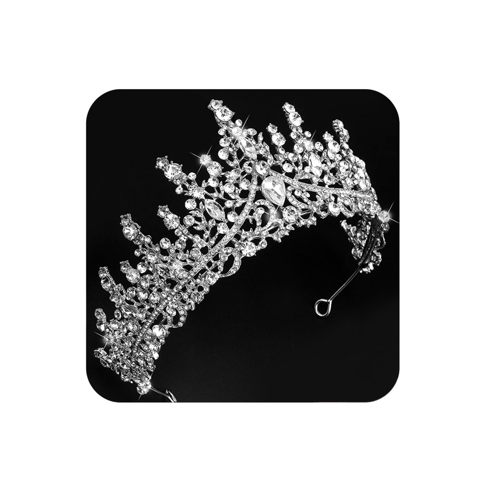 COCIDE Silver Tiara and Crown for Women Crystal Queen Crowns Rhinestone Princess Tiaras for Girl Bride Wedding Hair Accessories