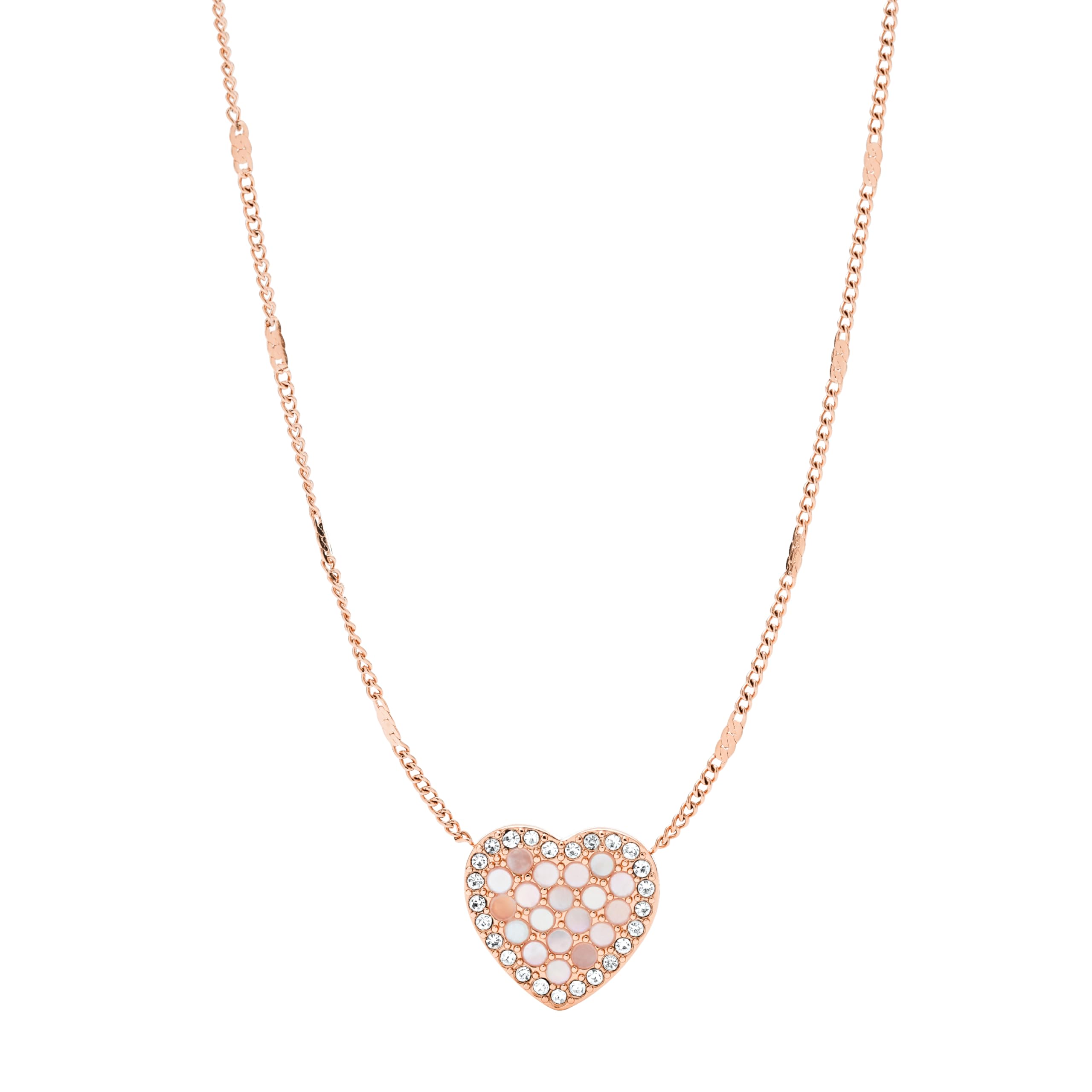 Fossil Womens Rose Gold-Tone Necklace, Color: Rose Gold (Model: JF03164791)