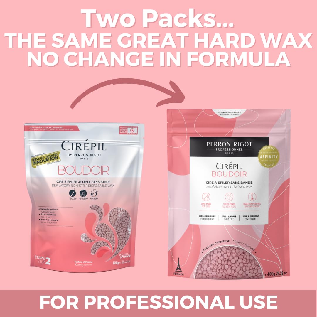 Cirepil - Boudoir - 800G / 28.22 Oz Wax Beads Bag - Sweet Fragrance - Allergen-Free - Specially Formulated For Short, Coarse Hai