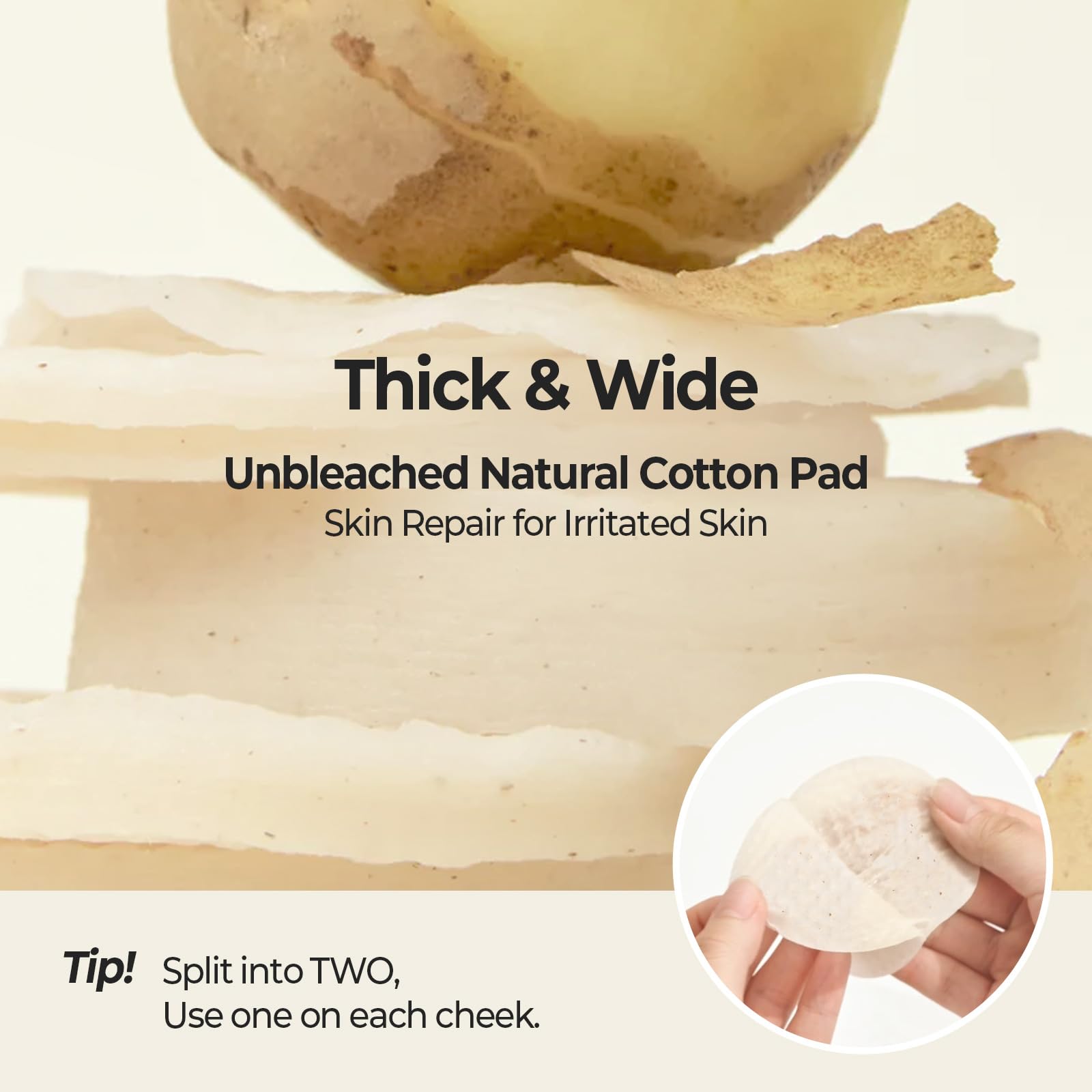 SKINFOOD Potato Madecassoside Soothing Toner Pad, Korean Skincare Facial Toner, Blemish Pads, Damaged Skin Barrier Improvement,