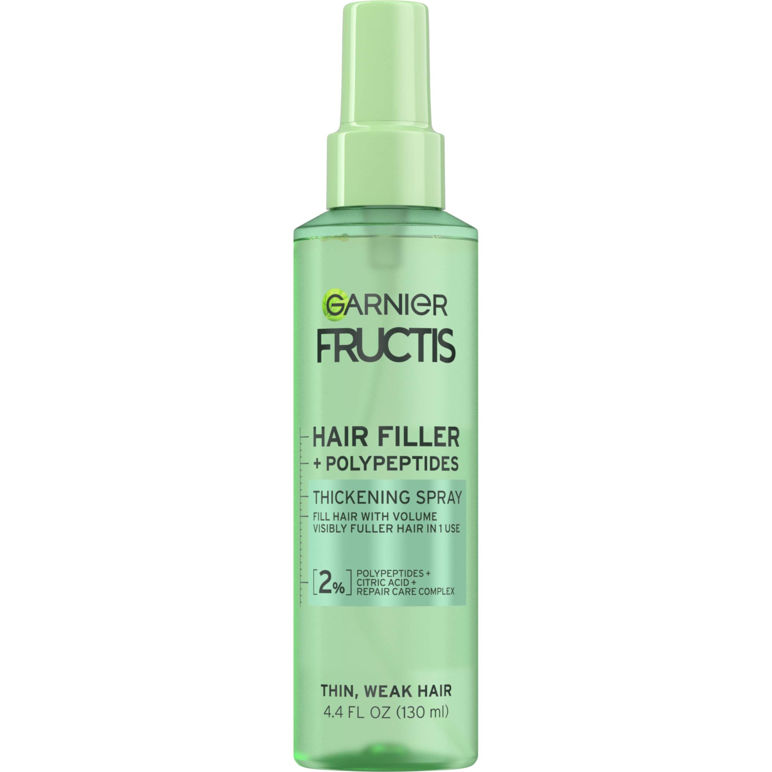 Garnier Fructis Hair Filler Fullness Repair Thickening Spray, Volumizing Spray with Polypeptides and Hair Repair Complex for Thi