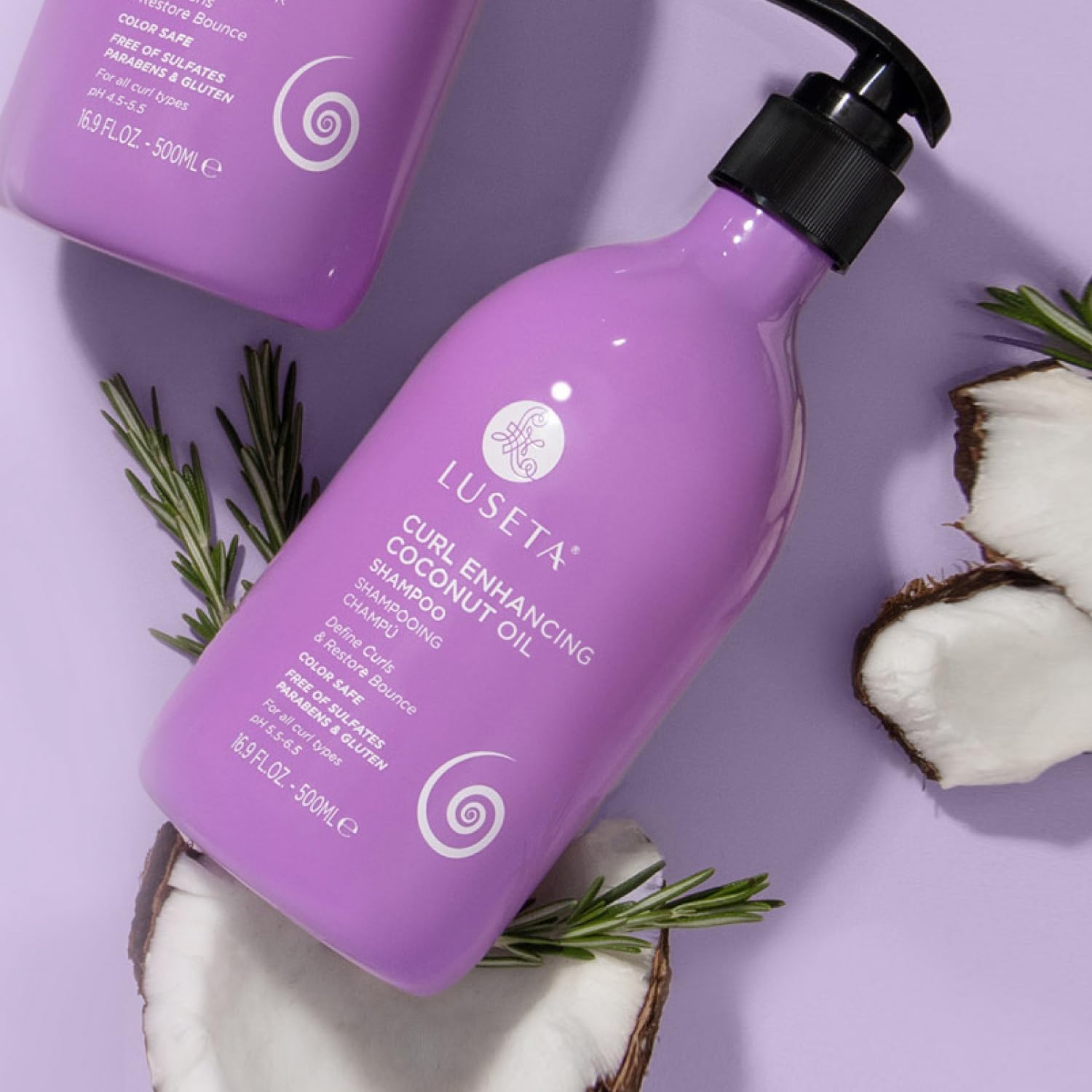 Luseta Curl Enhancing Shampoo Nourishing and Moisturizing for Curly Hair, Repair Damaged Hair, Restore Bounce 16.9 Oz, Gluten Fr