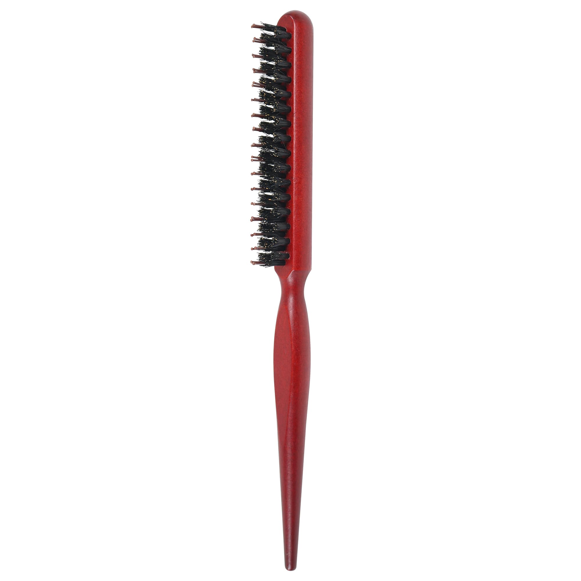 OWIIZI Slick Back Brush, Teasing Nylon & Boar Bristle Hair Brush for Edge Control, Back Comb with Rat Tail Pick for Hairstyle Se
