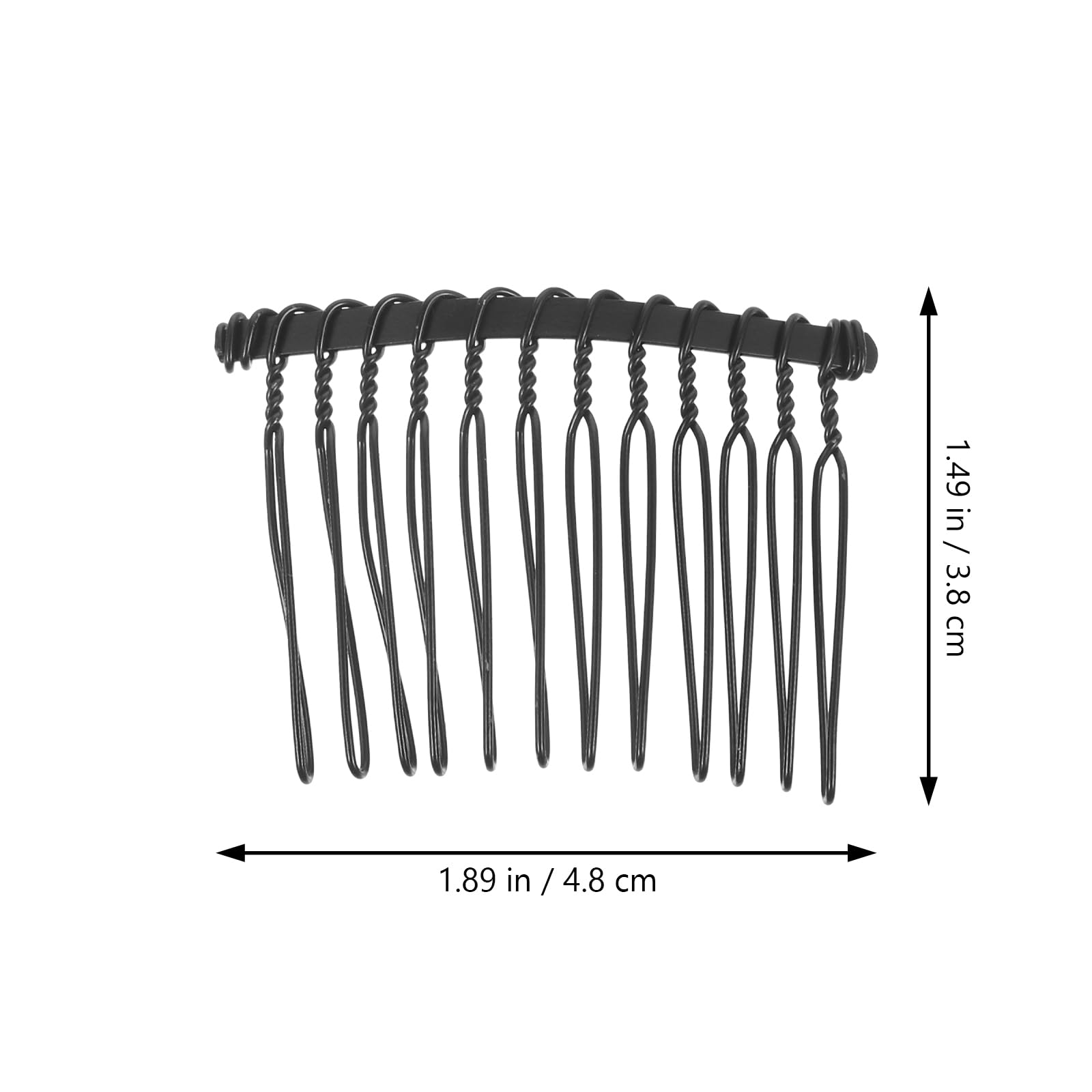 minkissy 25pcs 12Teeth Hair Side Combs Women Hair Clips Metal Wire Hair Combs French Side Hair Combs Bridal Wedding Veil Combs B