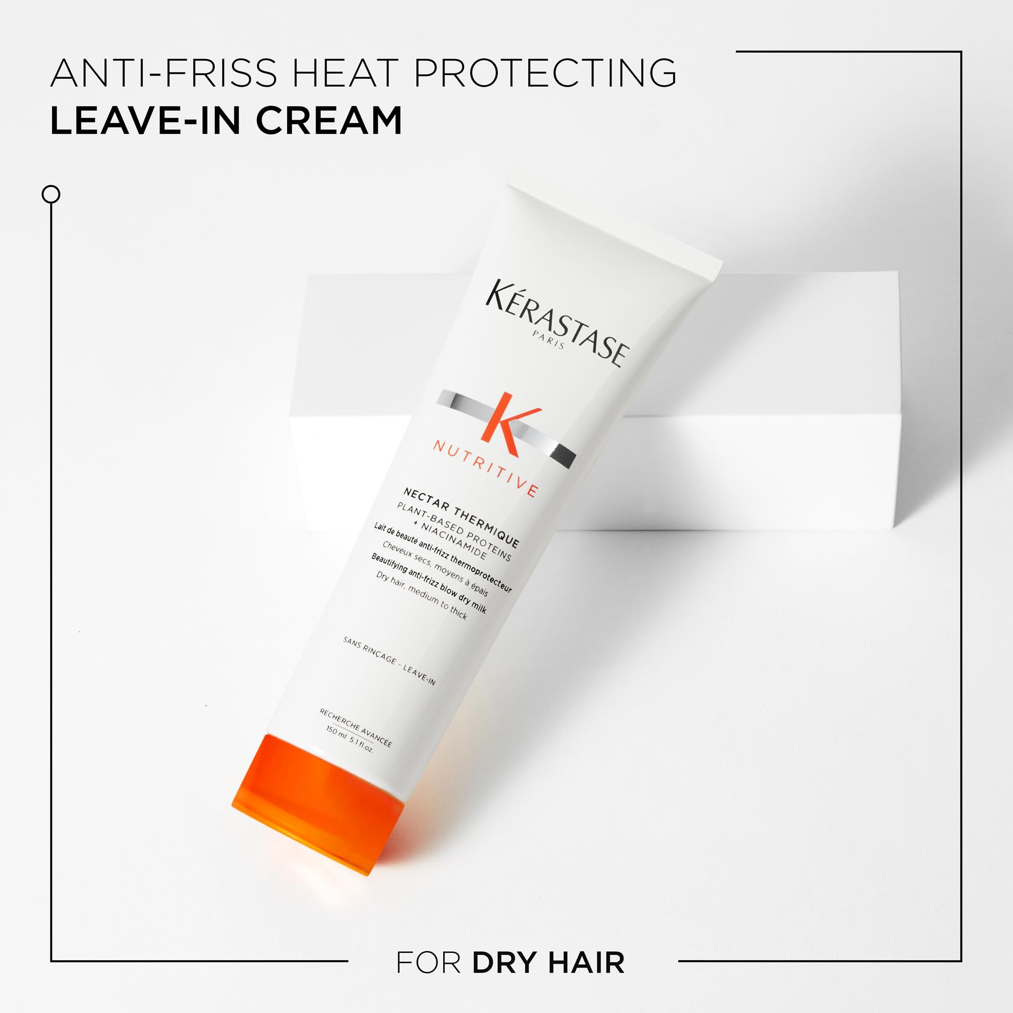 Kerastase Nutritive Heat Protecting Cream | Nourish And Smooth Frizz | Instant Softness & Shine After Blow Dry Or Heat Styling |
