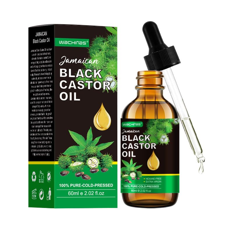 lepke Jamaican Black Castor Oil for Hair Growth, Eyelashes and Eyebrows  100% Pure Cold Pressed & Hexane Free  Extra Virgin Ca