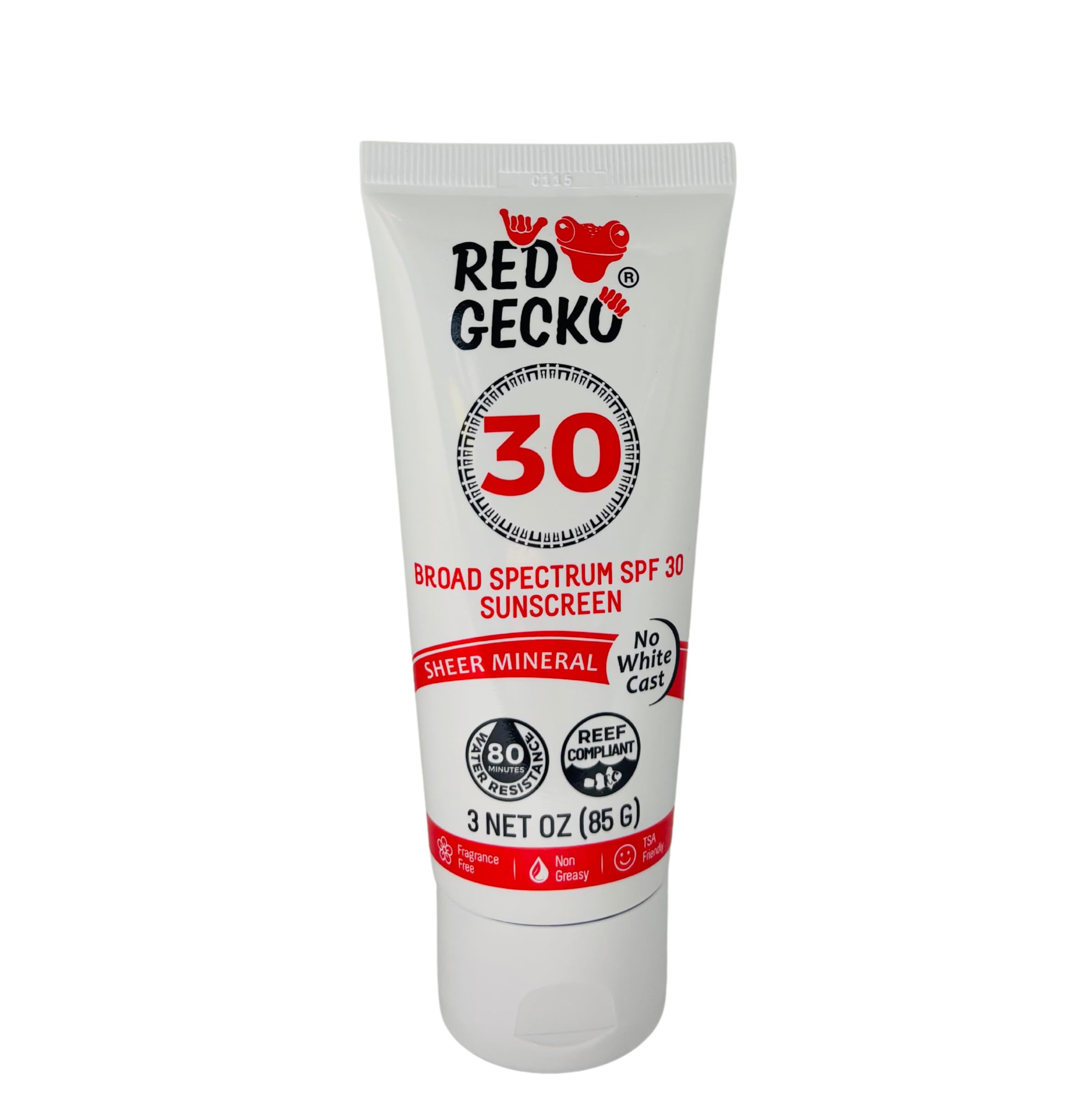 Red Gecko Mineral Sunscreen with Zinc Oxide Broad Specturm Reef Safe SPF 30