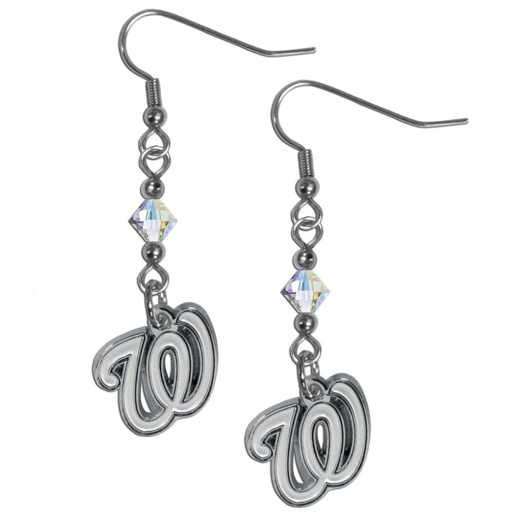 MLB Washington Nationals Crystal Dangle Earrings