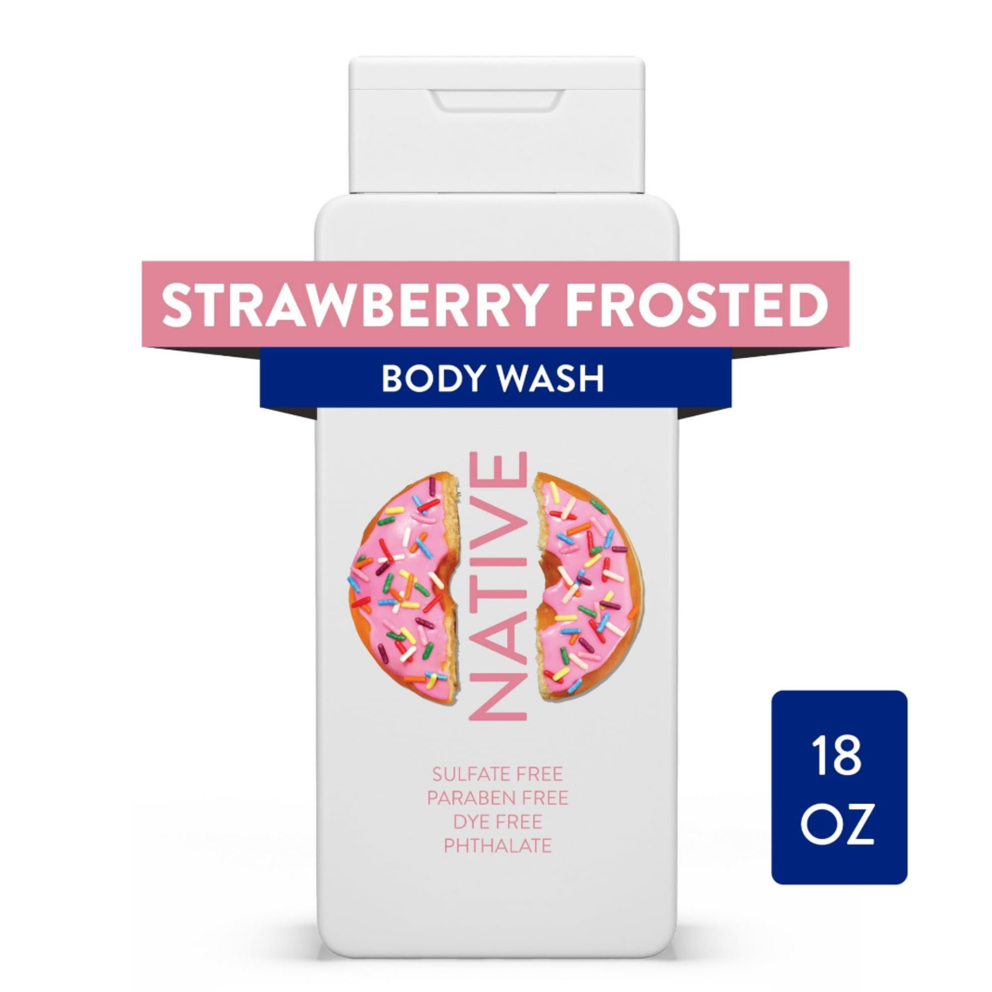 Native Body Wash Limited Edition Scents | Vanilla Sprinkle 18 Oz Body Wash & Strawberry Frosted 18 Oz Body Wash (Vanilla Sprinkl