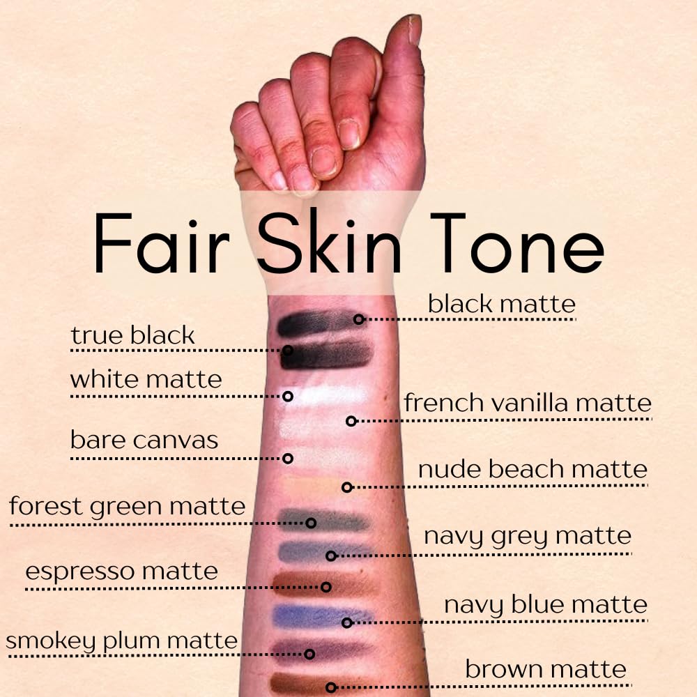 Pure Ziva Navy Blue Grey Gray Silver Matte Opaque Vegan Pressed Powder Single Eyeshadow; Talc, Paraben & Cruelty Free