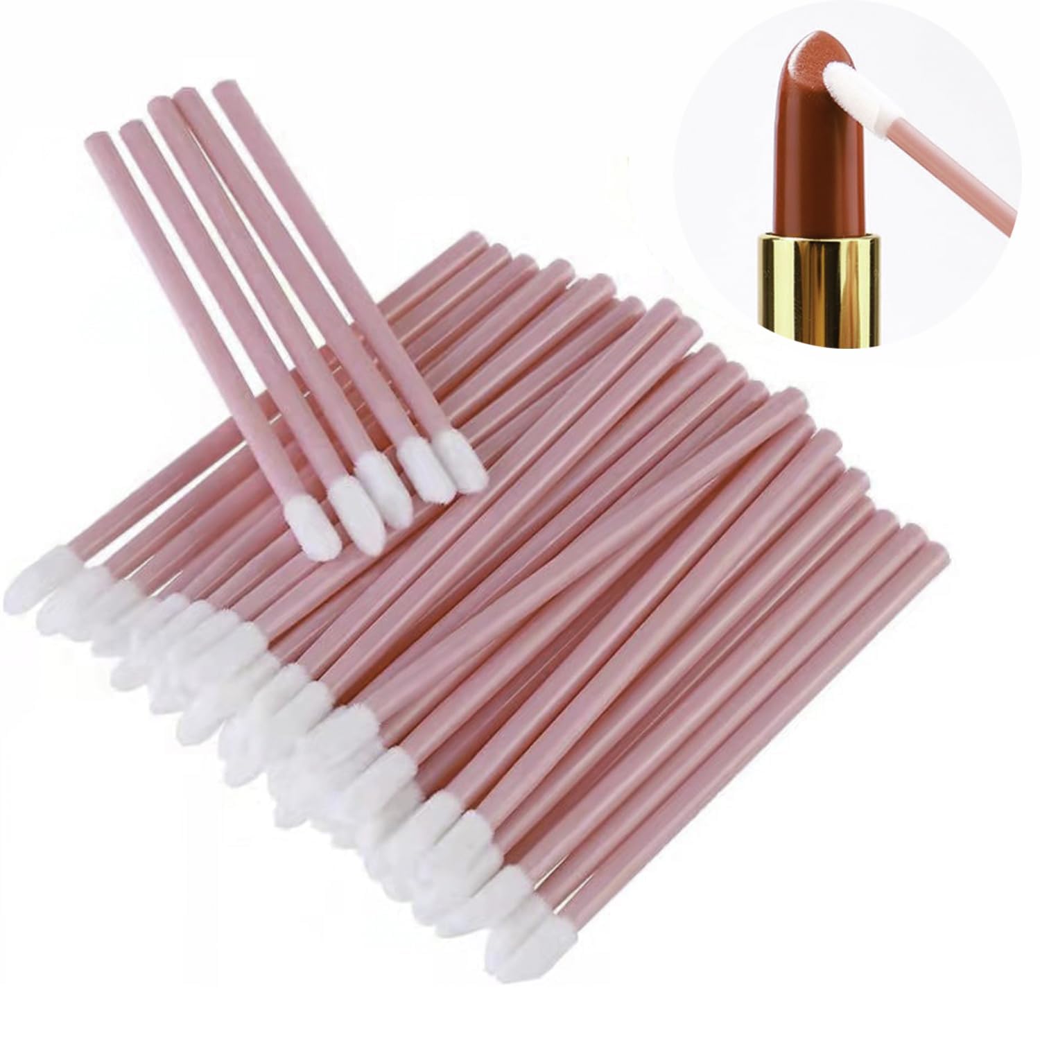Ghelonadi Wands Eyeshadow Brushes Applicator Makeup Beauty Tool Kits Lip Gloss Disposable Beauty Lipstick Cosmetic For GirlS (M