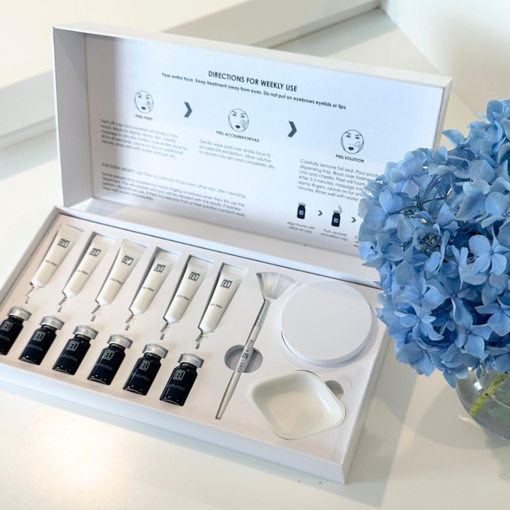 Ellen Lange Retexturizing Skin Peel Kit - At Home Glycolic Chemical Facial Treatment