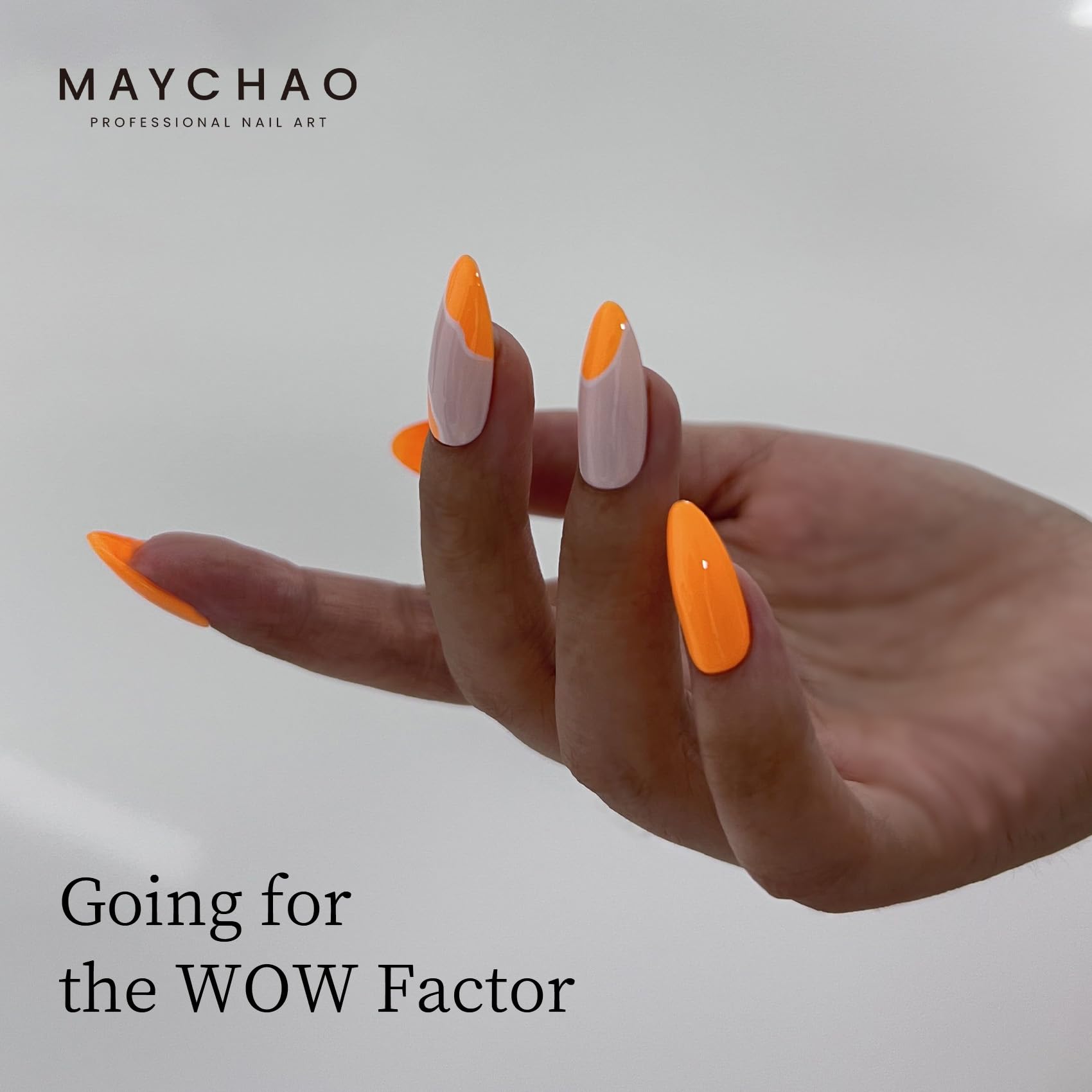 Maychao 15Ml Gel Nail Polish 1Pc Neon Bright Orange Gel Polish Soak Off Uv Led Nail Polish Nail Art Starter Manicure Salon Diy A