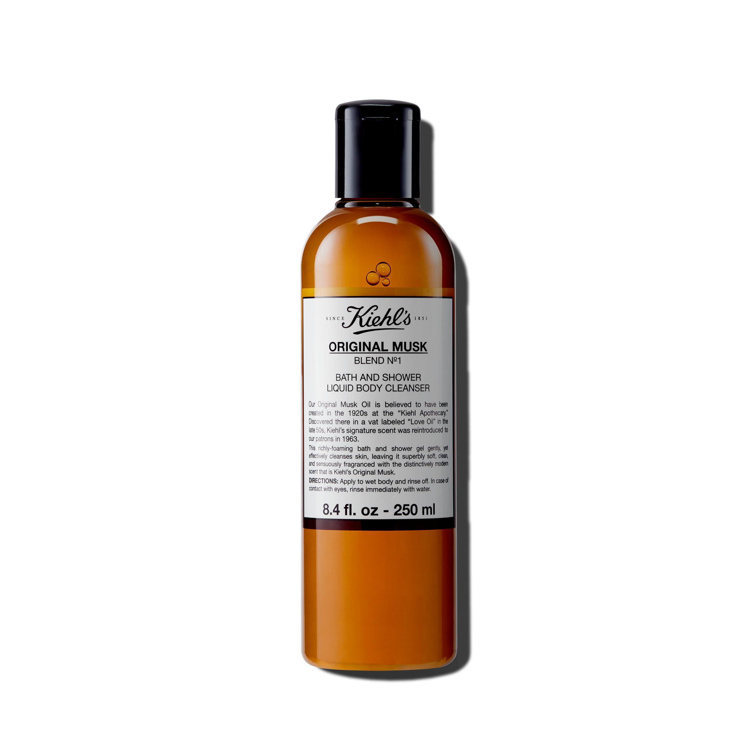 Kiehl'S Original Musk Bath & Shower Liquid Body Cleanser, Foaming Body Wash, Leaves Skin Soft & Sensuously Fragranced, With Aloe
