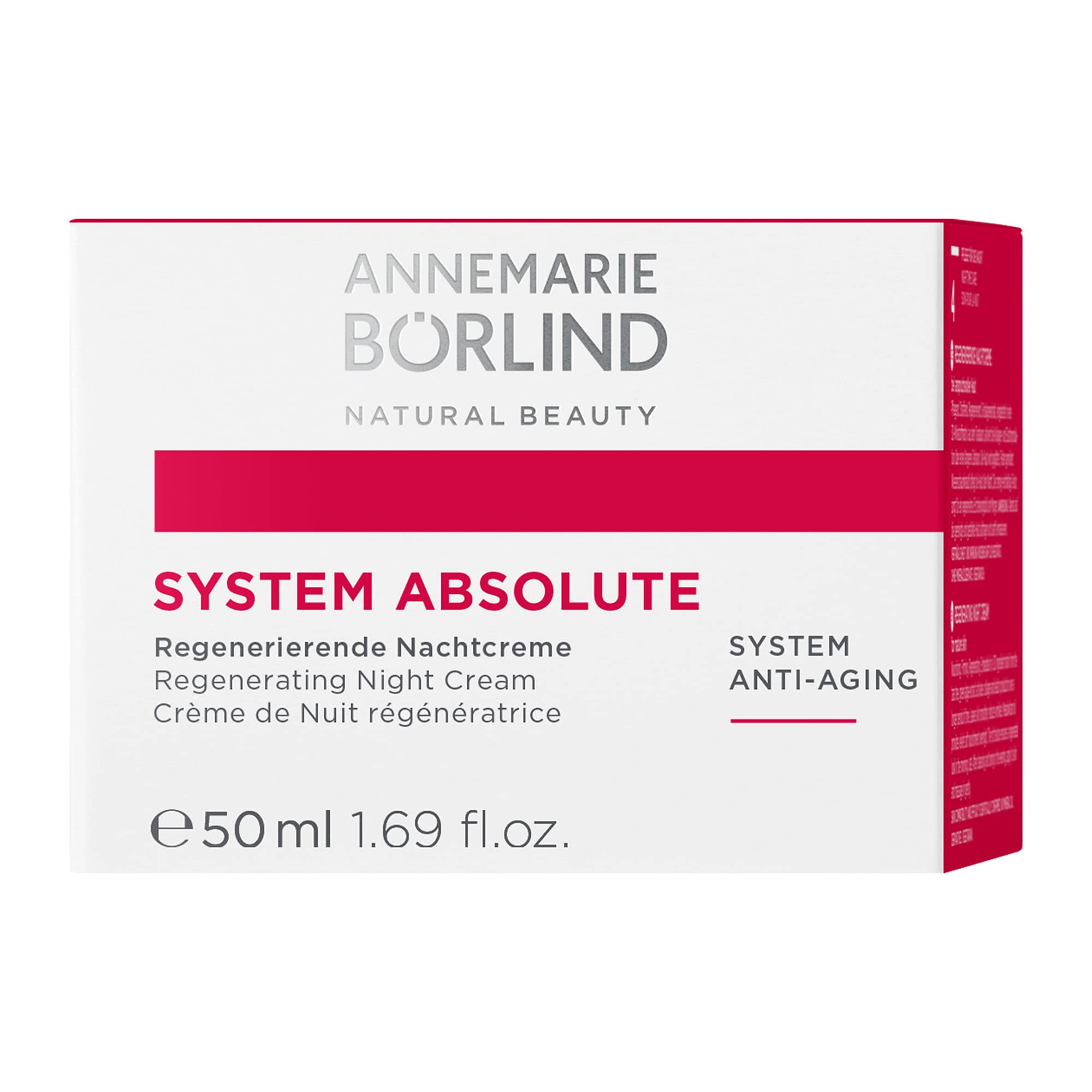 ANNEMARIE BRLIND - SYSTEM ABSOLUTE Regenerating Night Cream - Anti Wrinkle Moisturizer with Retinol, Aloe, Algae and Meadowfoam