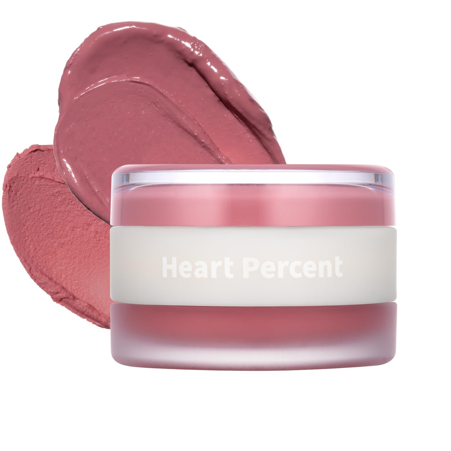 Heart Percent Dote On Mood Custom Lip & Cheek, Matte (Fog Pot) + Glow (Shine Balm) Dual Type Multi-use Blush & Lip Tint [#04. So