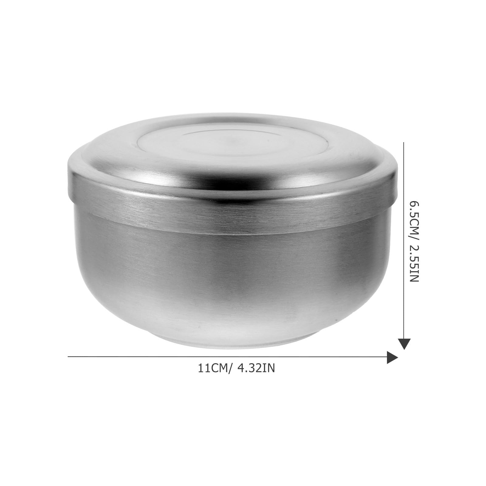 ARTIBETTER Stainless Steel Shaving Bowl with Lid Shaving Mug Bowl 4 Inch Diameter Unbreakable Shaving Cup for Wet/Hot Shave (Sil