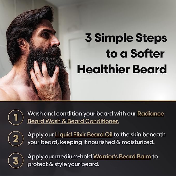The Beard Struggle Beard Growth Kit For Men Includes Beard Balm, Beard Oil, Beard Wash, & Beard Conditioner - Gold Collection -