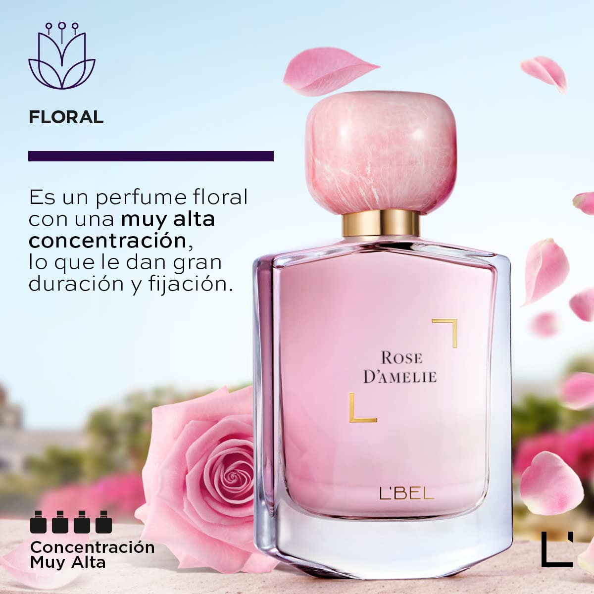 L'Bel - Rose D'Amelie Long Lasting Women'S Perfume 45 Ml