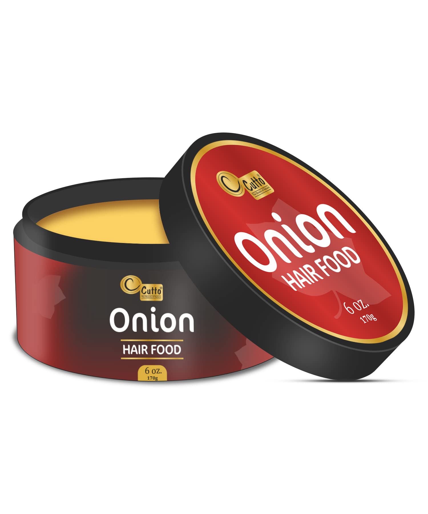 Cutto Onion Hair Food 170Gm | Onion Hair Cream/Gel, For Hair, Beard And Eyebrow | For Men And Women | For Dry Hair, Beard, Eyebr