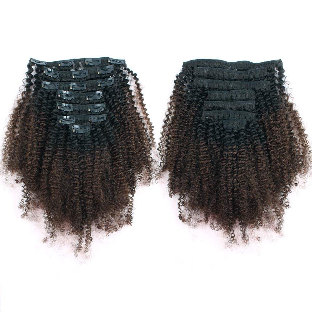 Abh Amazingbeauty Hair Afro Curly Clip In Hair Extensions Real Human Hair 4A 4B Curly Clip Ins For Black Women 120G 7 Pieces 17
