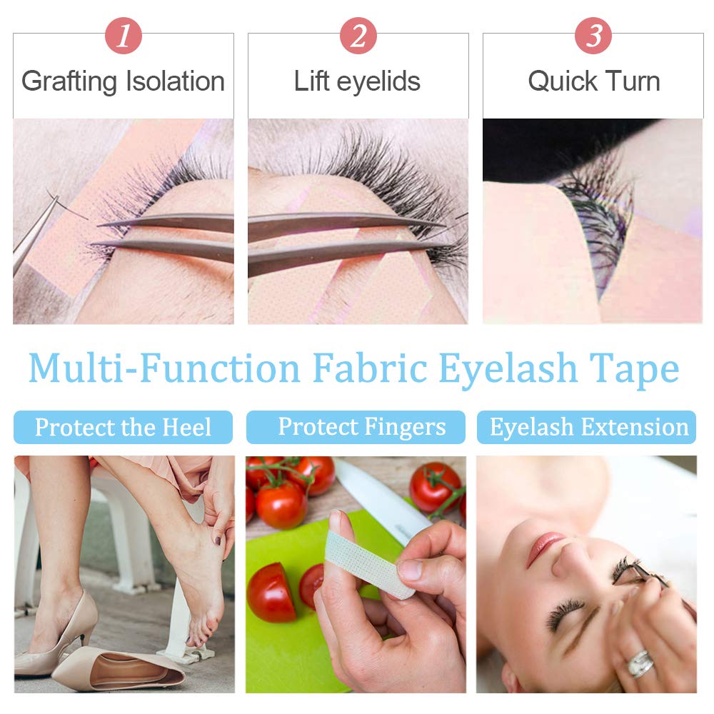 6 Rolls Lash Extension Under Eye Tape Ebanku Breathable Fabric Eyelash Tape Micropore Adhesive Tape For Eyelashes Extension Supp