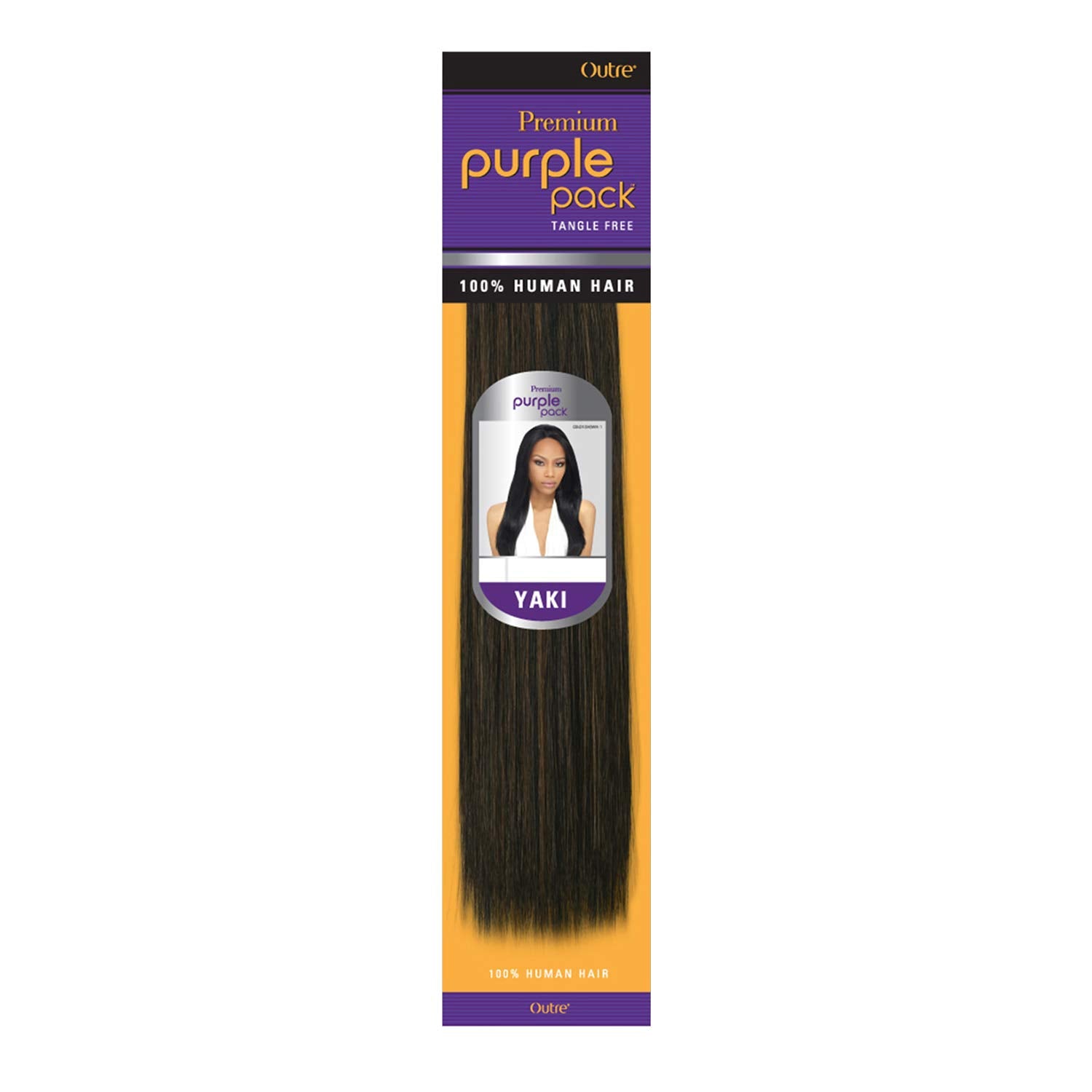 2-Pack Deals ! Outre Human Hair Weave Premium Purple Pack Yaki, 1, Size 10.0