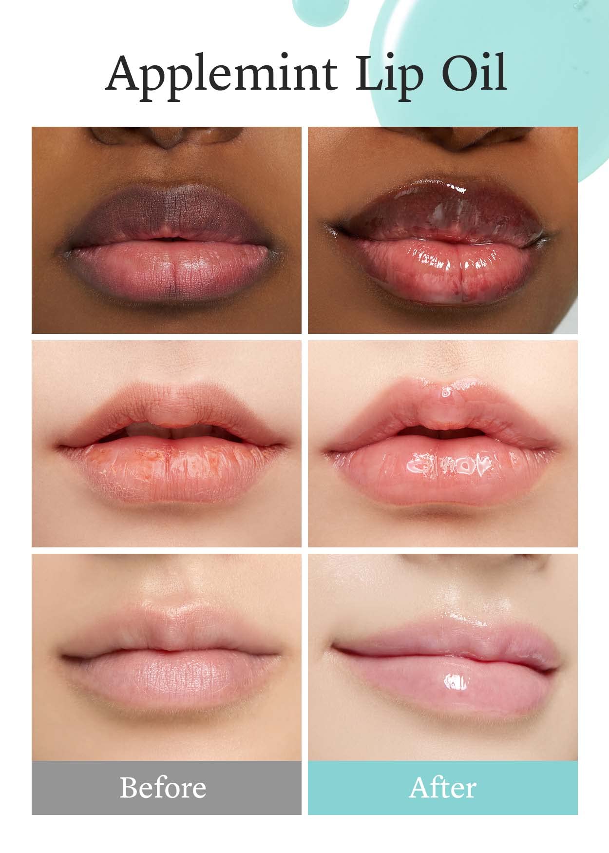 Nooni Korean Lip Oil - Applemint | Lip Stain, Gift, Long-Lasting, Moisturizing, Plumping, Revitalizing For Dry Lips, Waterproof,