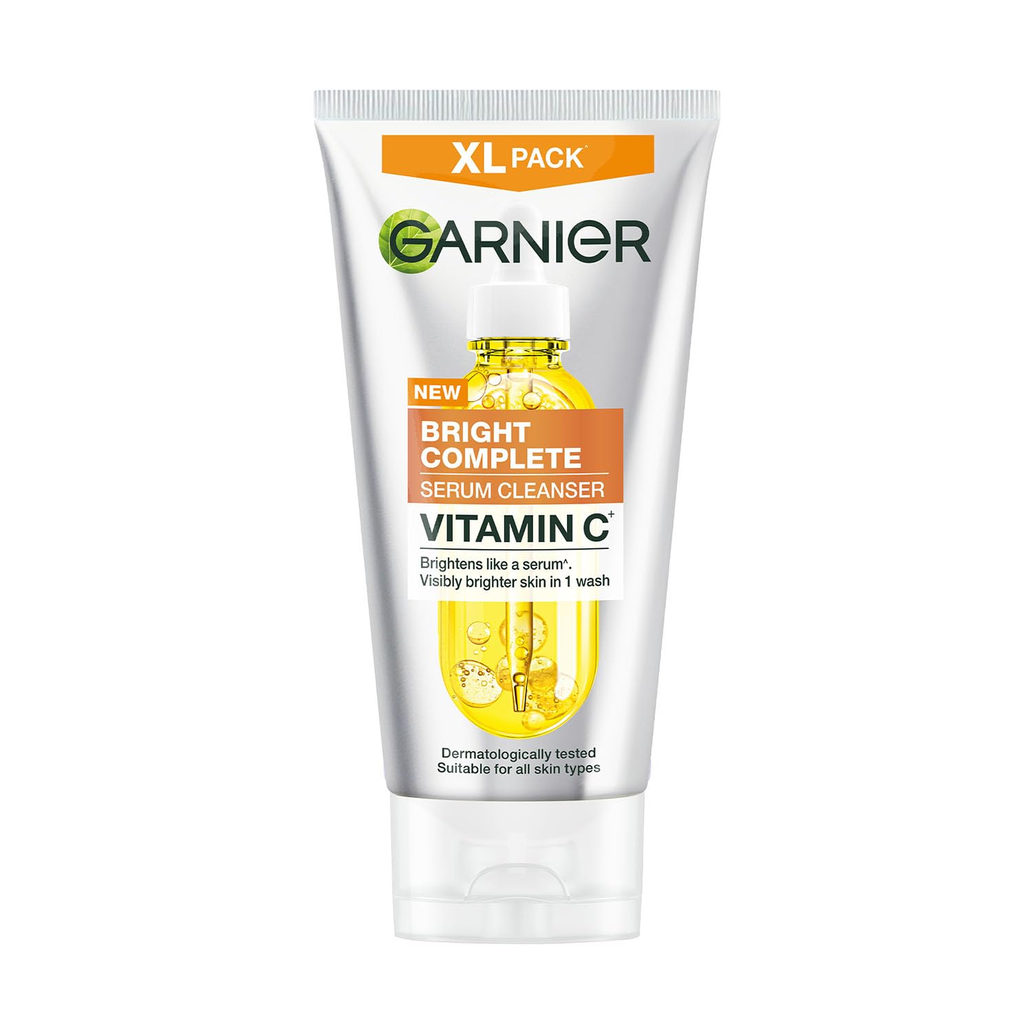 Garnier Bright Complete Serum Cleanser 150Gm | Deep Cleansing Face Wash With Vitamin C For Brighter, Radiant Skin