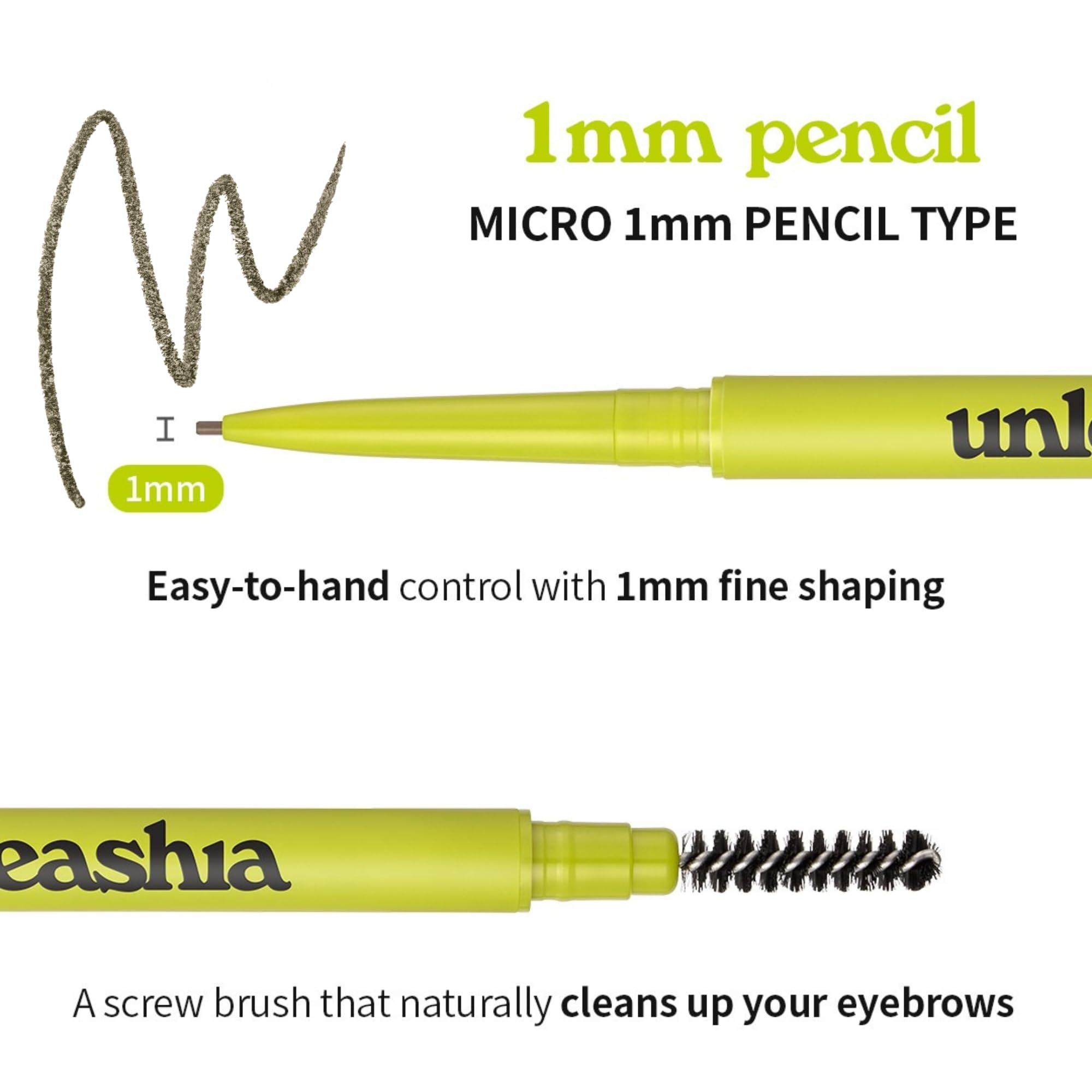 [Unleashia] Shaper Defining Eyebrow Fixer & Pencil (Pencil No2. Kraft Brown)