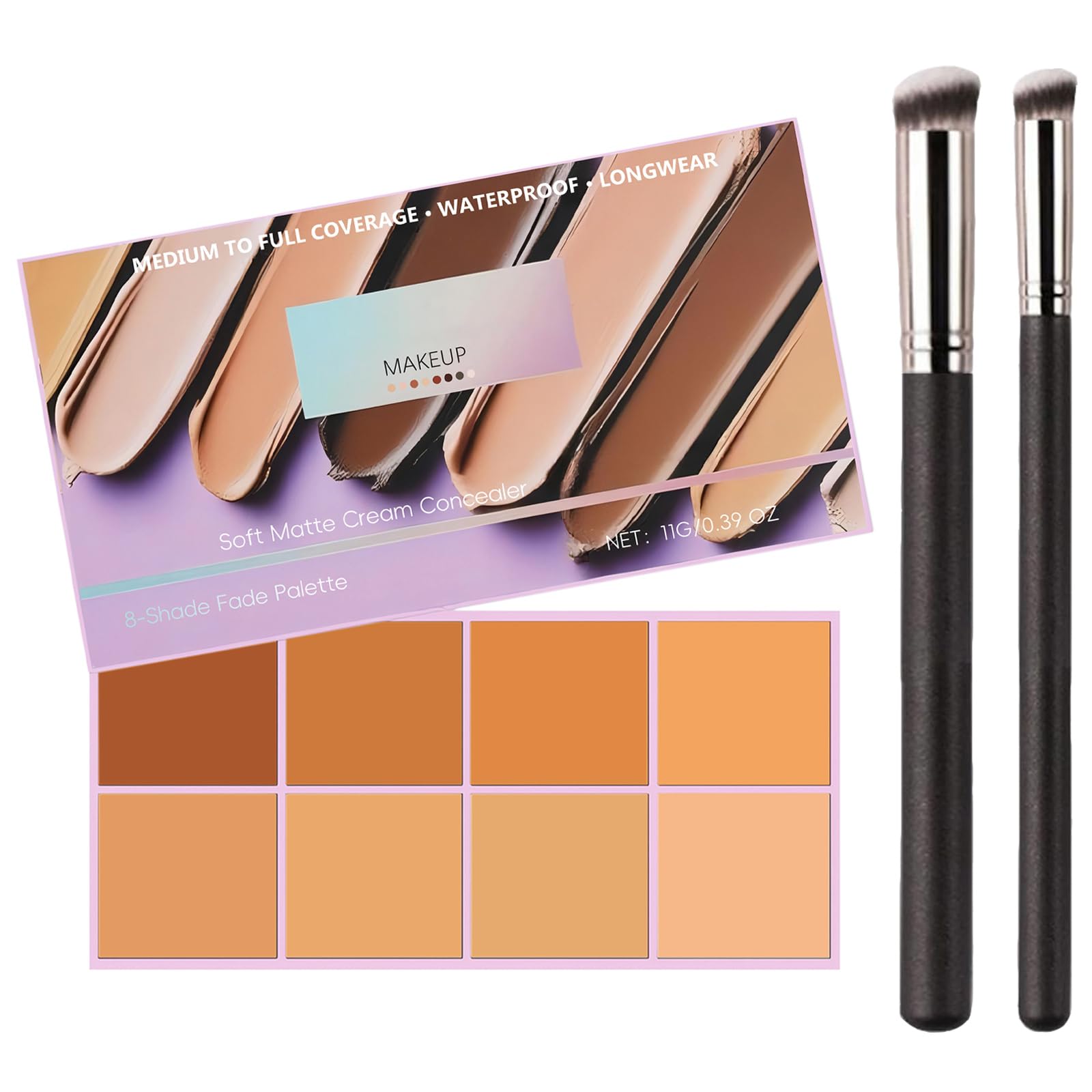8 In 1 Color Corrector Palette, Concealer Contour Palette for Dark Circles