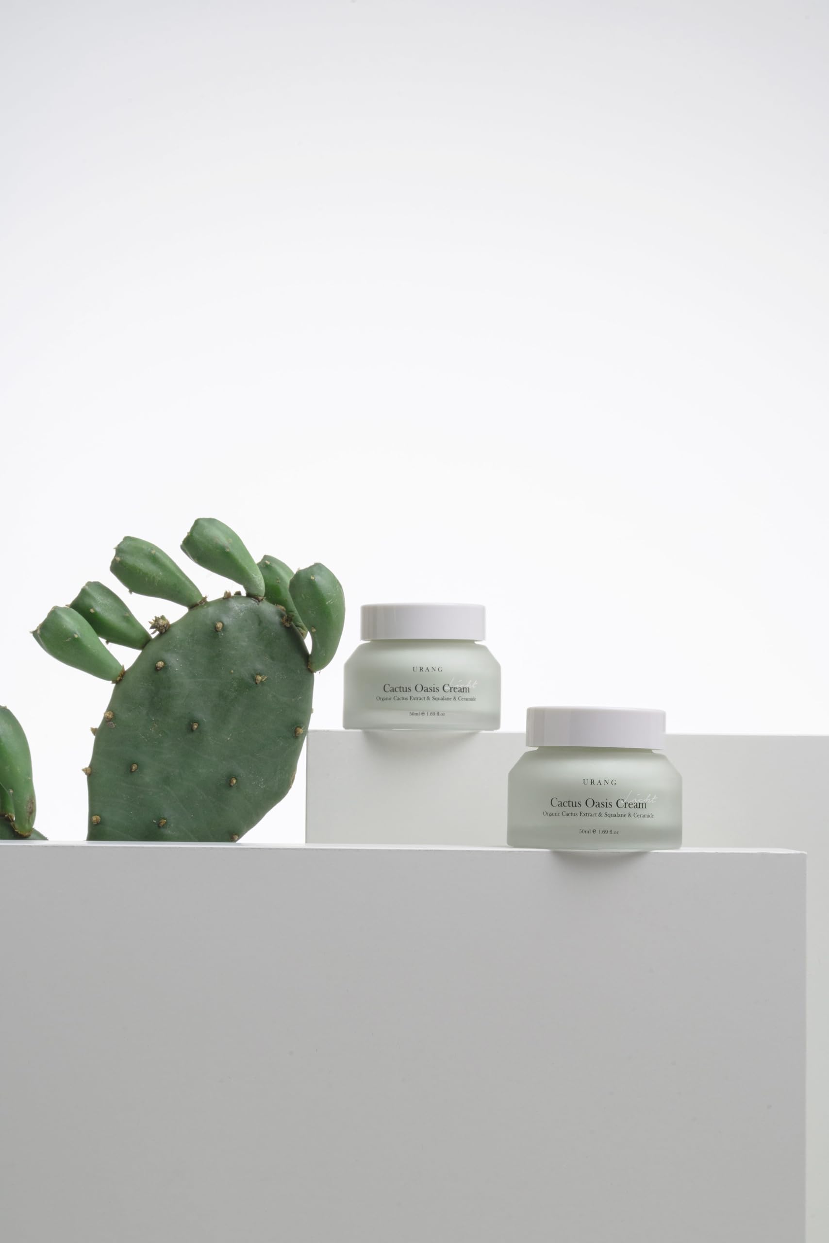 URANG Cactus Oasis Cream | Organic Certified | Vegan | Natural Skin Barrier Lightweight Hydrating Moisturizer | Tamanu Oil & Cer