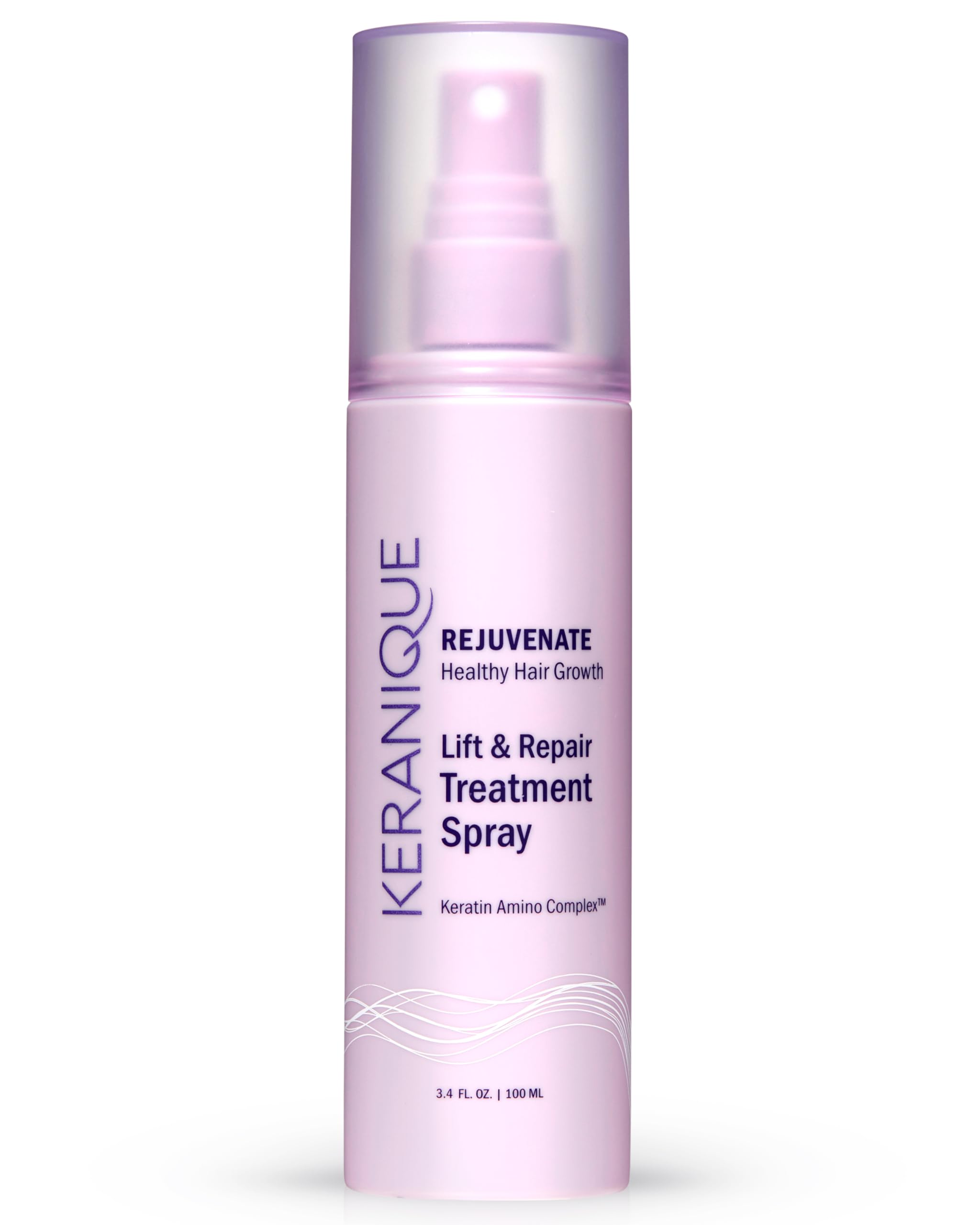 Keranique Hair Thickening Spray for Instant Volume, Texture & Lift for Fine Hair - Heat Damage Protectant With Keratin 6.8 oz