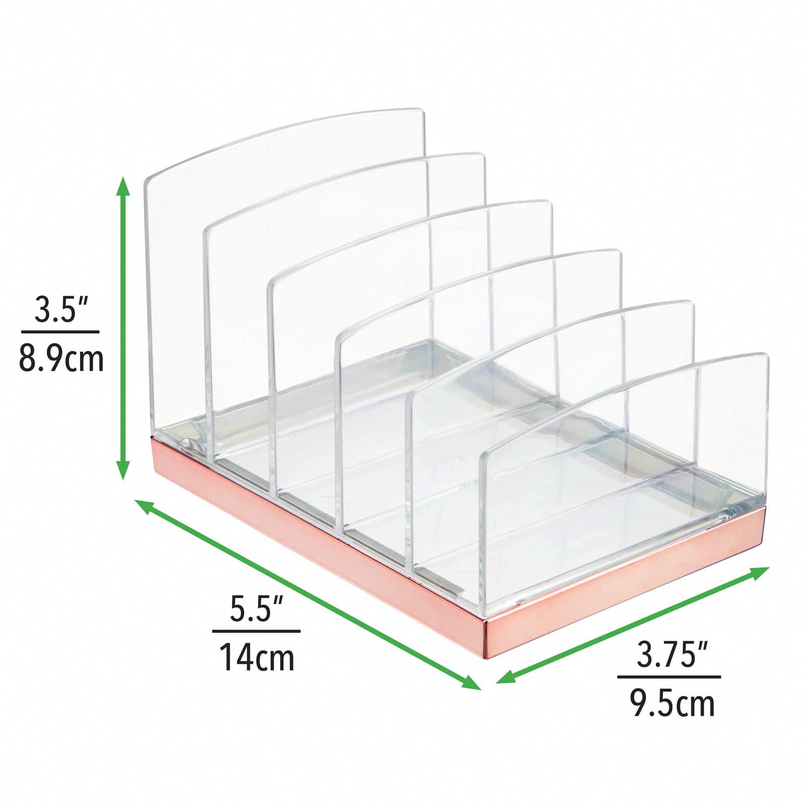 Mdesign Plastic Makeup Organizer For Bathroom Countertops, Vanities, Cabinets: Cosmetics Storage Solution For - Eyeshadow Palett