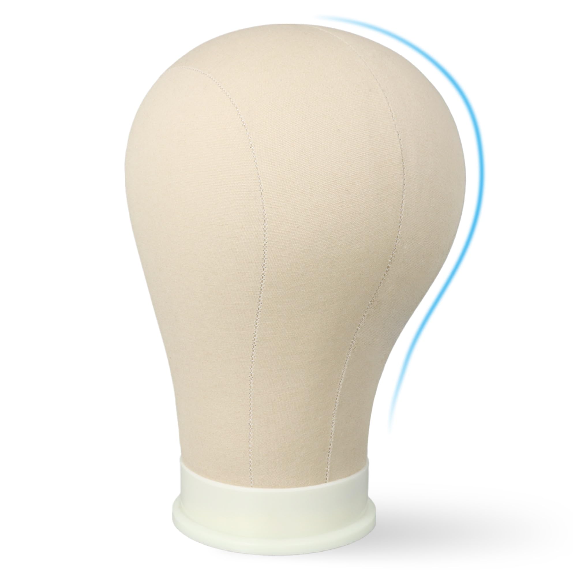 21 Inch Mannequin Head For Wig, Canvas Wig Head With Mount Hole, Manikin Head For Wig Making, Styling And Display, Head Contour