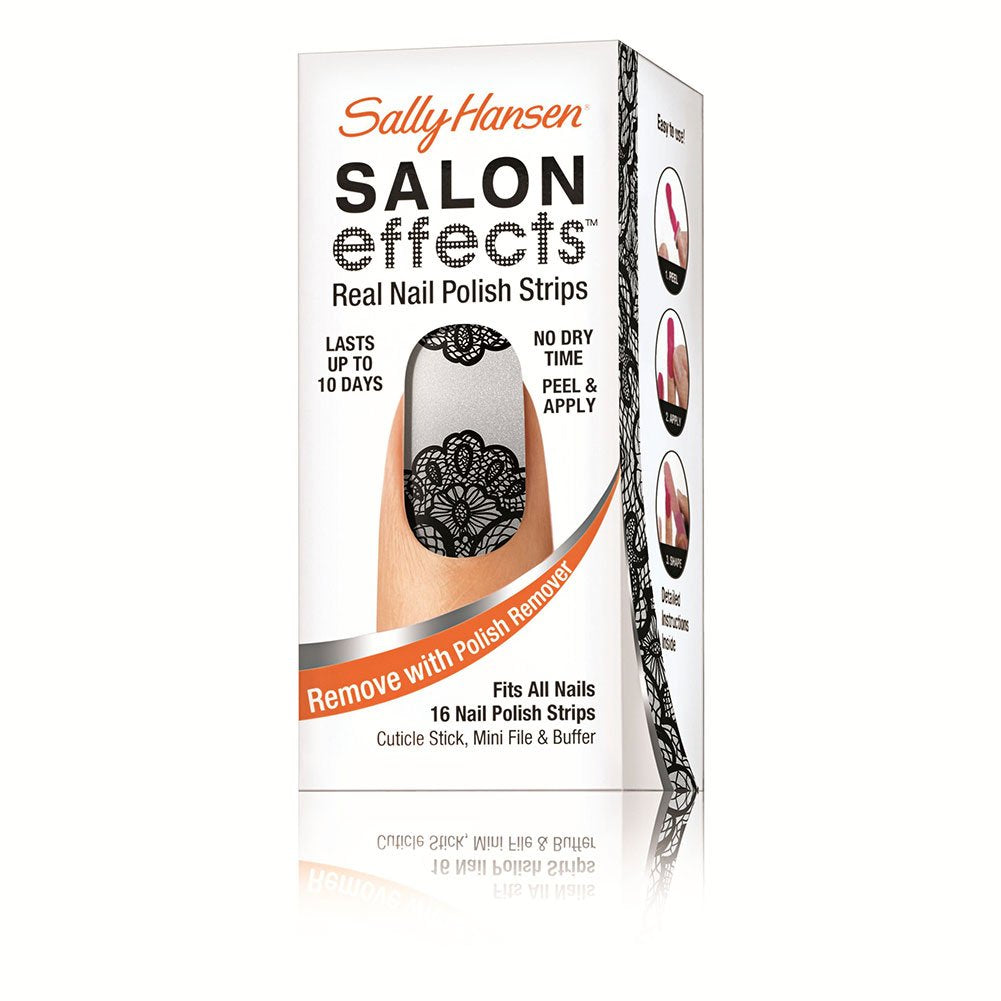 Sally Hansen Salon Effects Real Nail Polish Strips, Amazing Lace, 16 Count