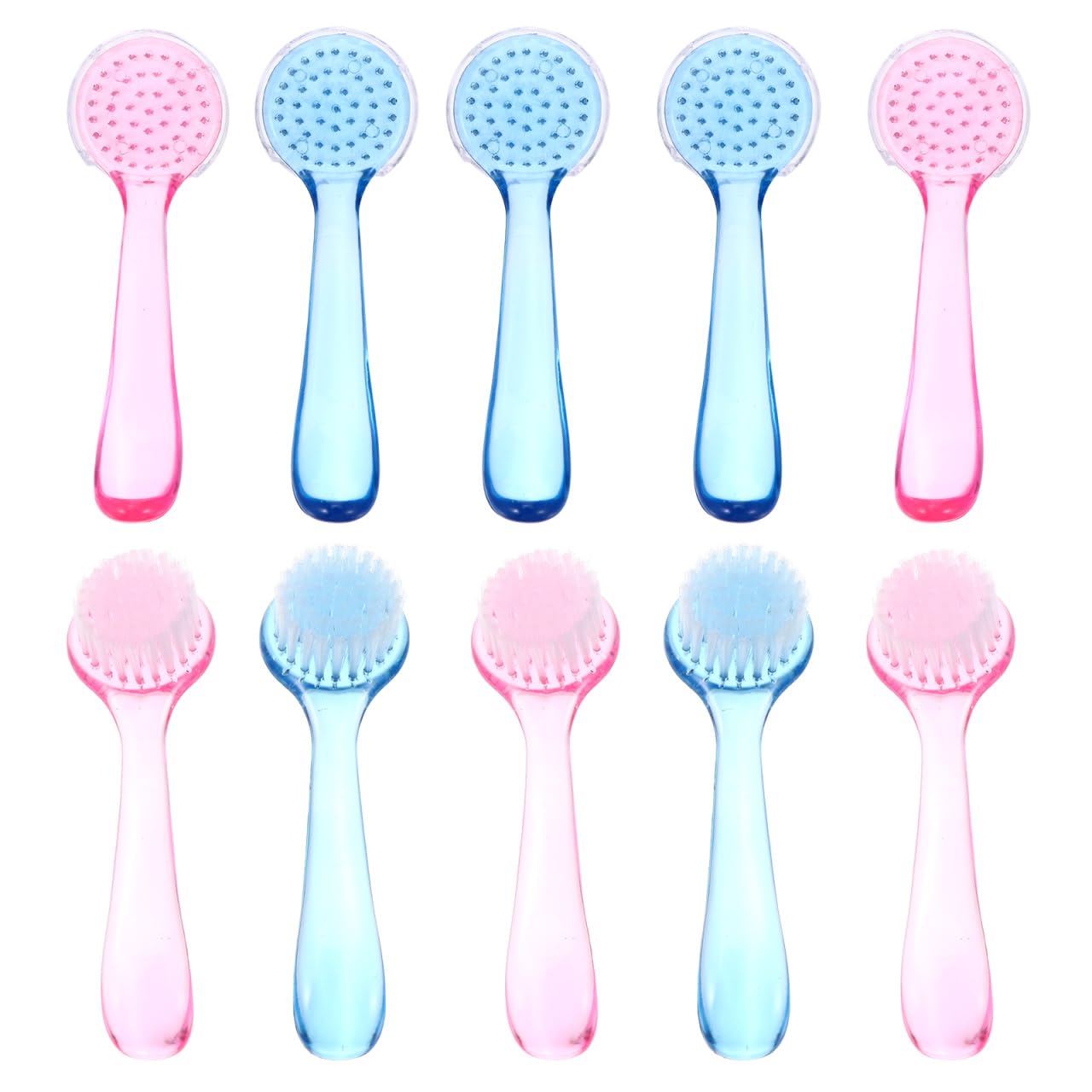 NOLITOY 10pcs Handle Grip Nail Brush Fingernail Cleaning Brush for Hand Foot & Nail Care Soft Bristle Scrub for Home Office Bath