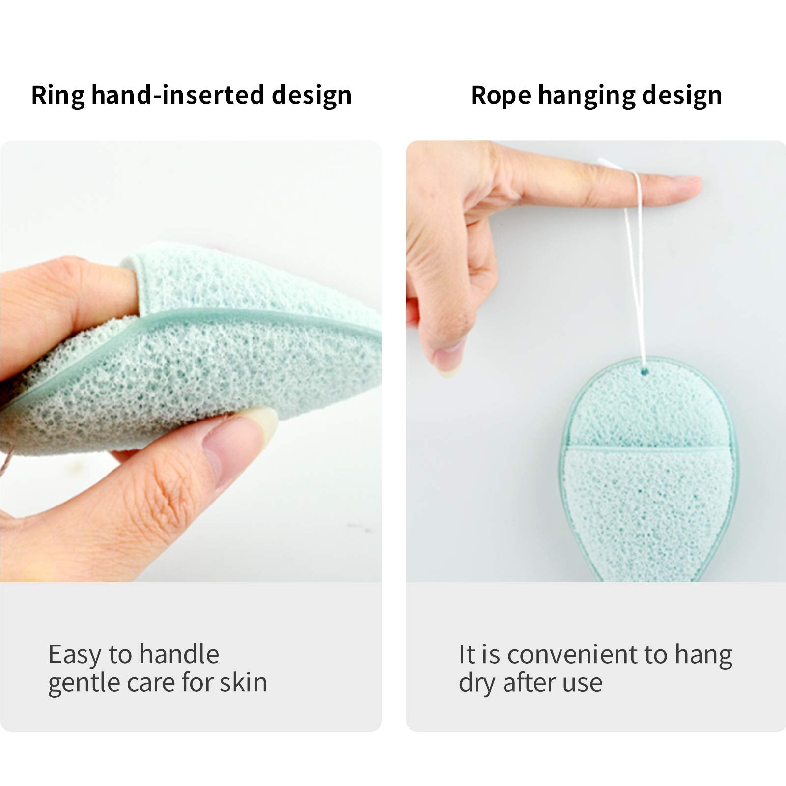 Dageda 2 Pcs Konjac Facial Sponge, Deep Pore Cleansing And Exfoliating Blackheads, Daily Facial Cleansing, Makeup Remover, Glove